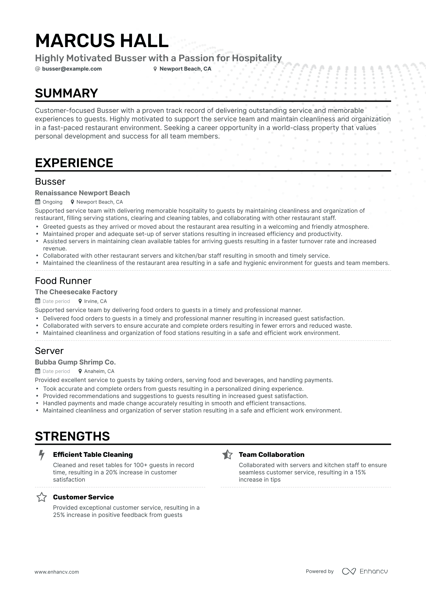 5 Busser Resume Examples amp Guide - AHR0cHM6Ly9jZG4uZW5oYW5jdi5jb20vcHJlZGVmaW5lZC1leGFtcGxlcy9ndnJaWDZrQ2I5NFVwWUQwaVJ4aGZnV2k0d3VxUGcwUEI0U0ROYmFsL2ltYWdlLnBuZw~~.