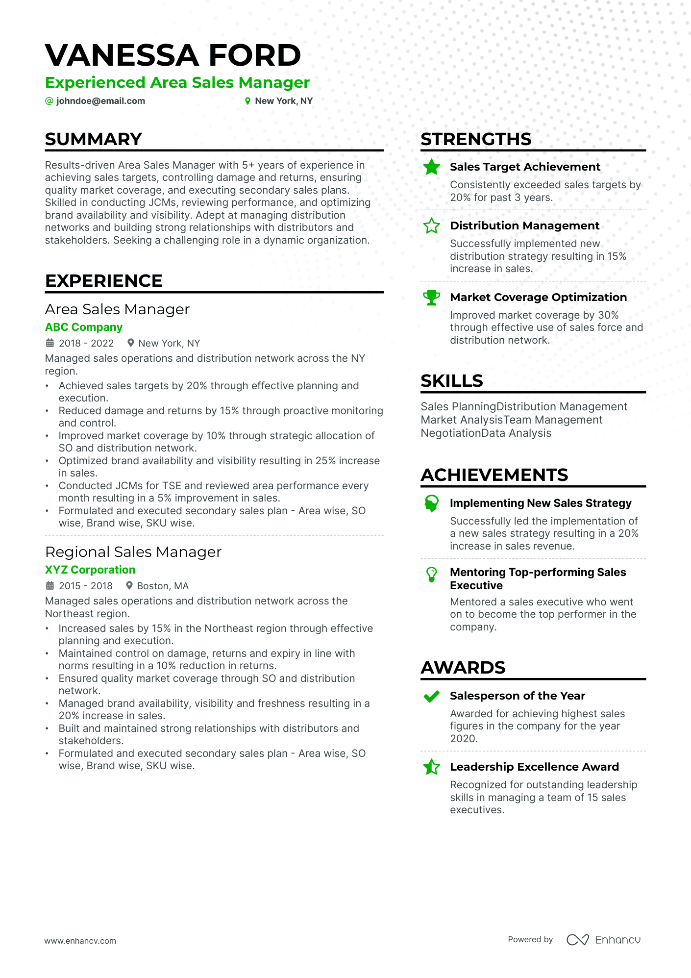 23 Sales Manager Resume Examples & Guide for 2024