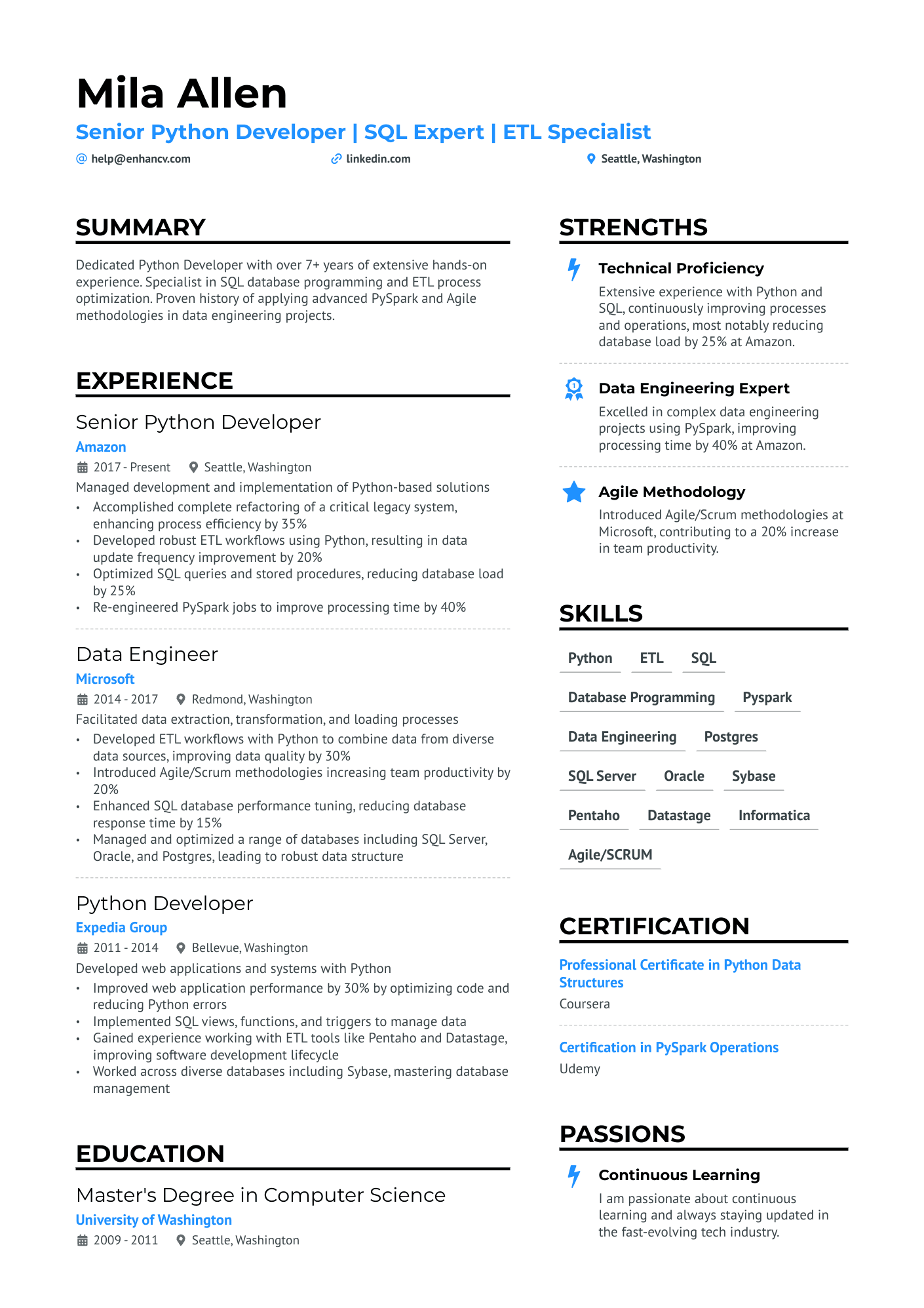8 Python Developer Resume Examples & Guide for 2024