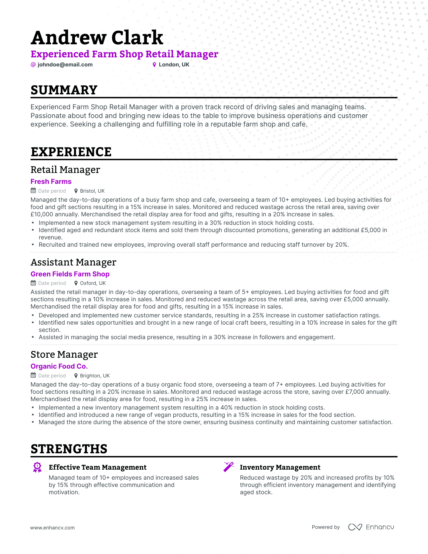 5 Manager Retail Resume Examples & Guide for 2024