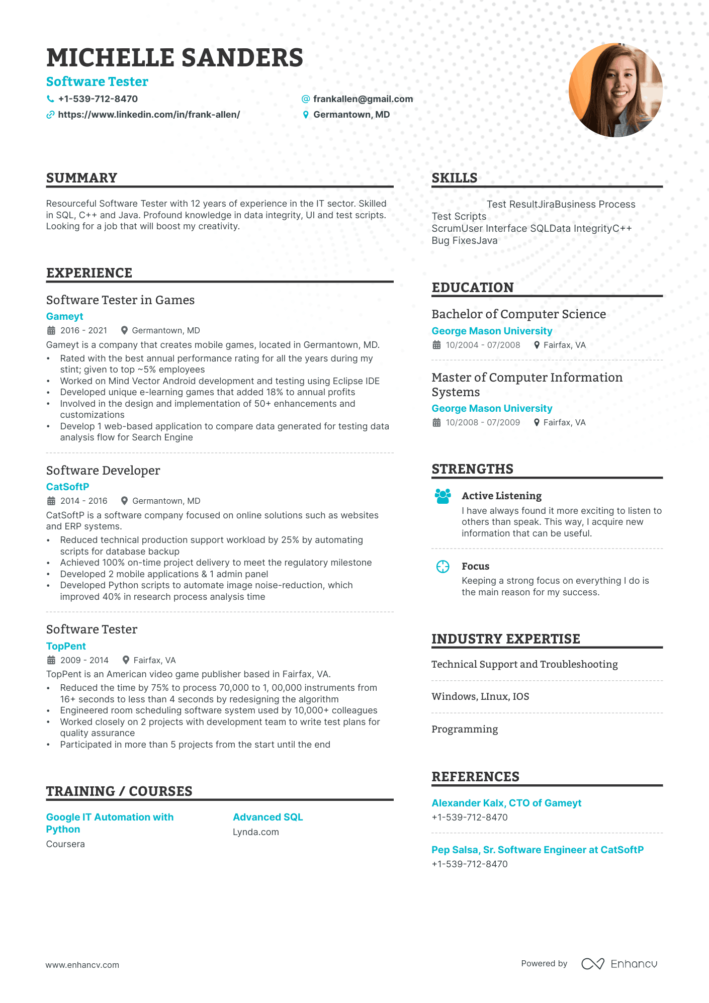 5 Test Engineer Resume Examples & Guide for 2024