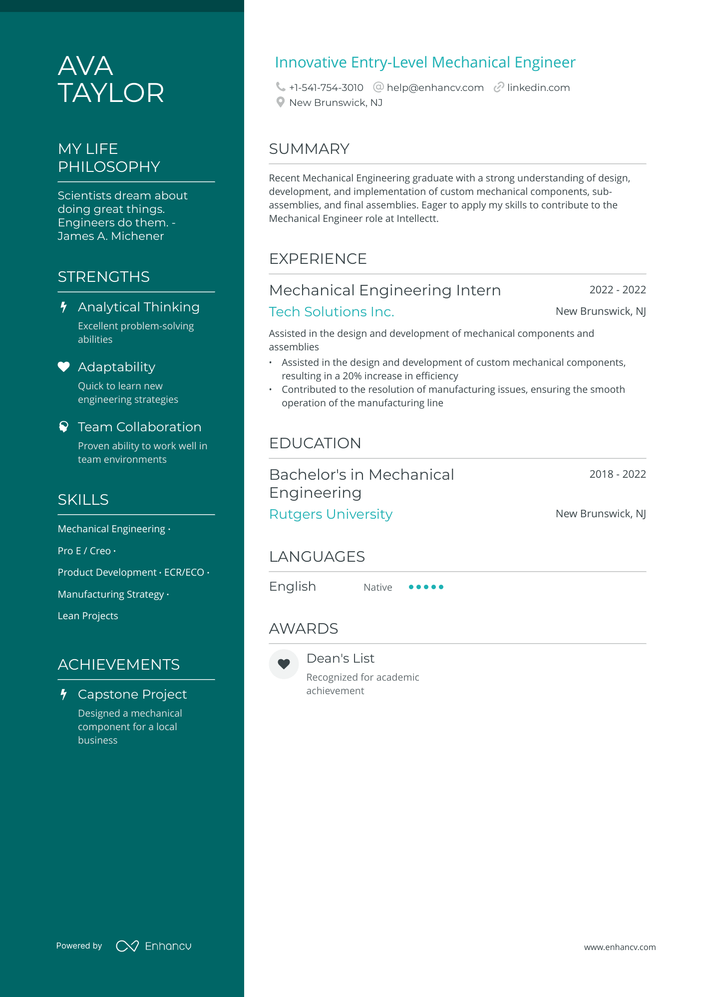 5 Entry Level Mechanical Engineer Resume Examples & Guide for 2024