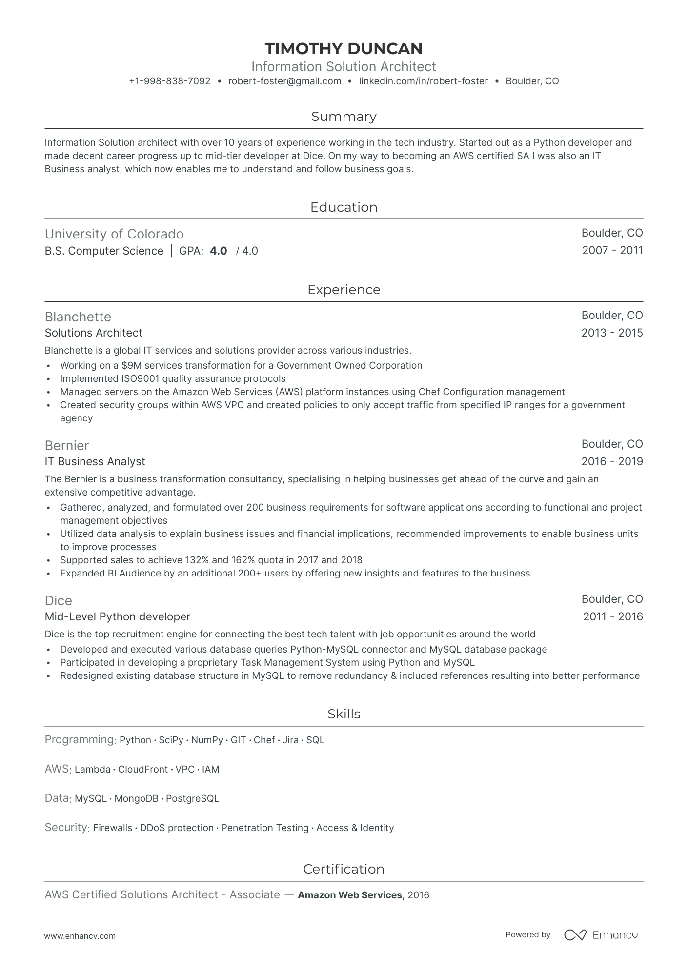 5 Solutions Architect Resume Examples & Guide for 2024