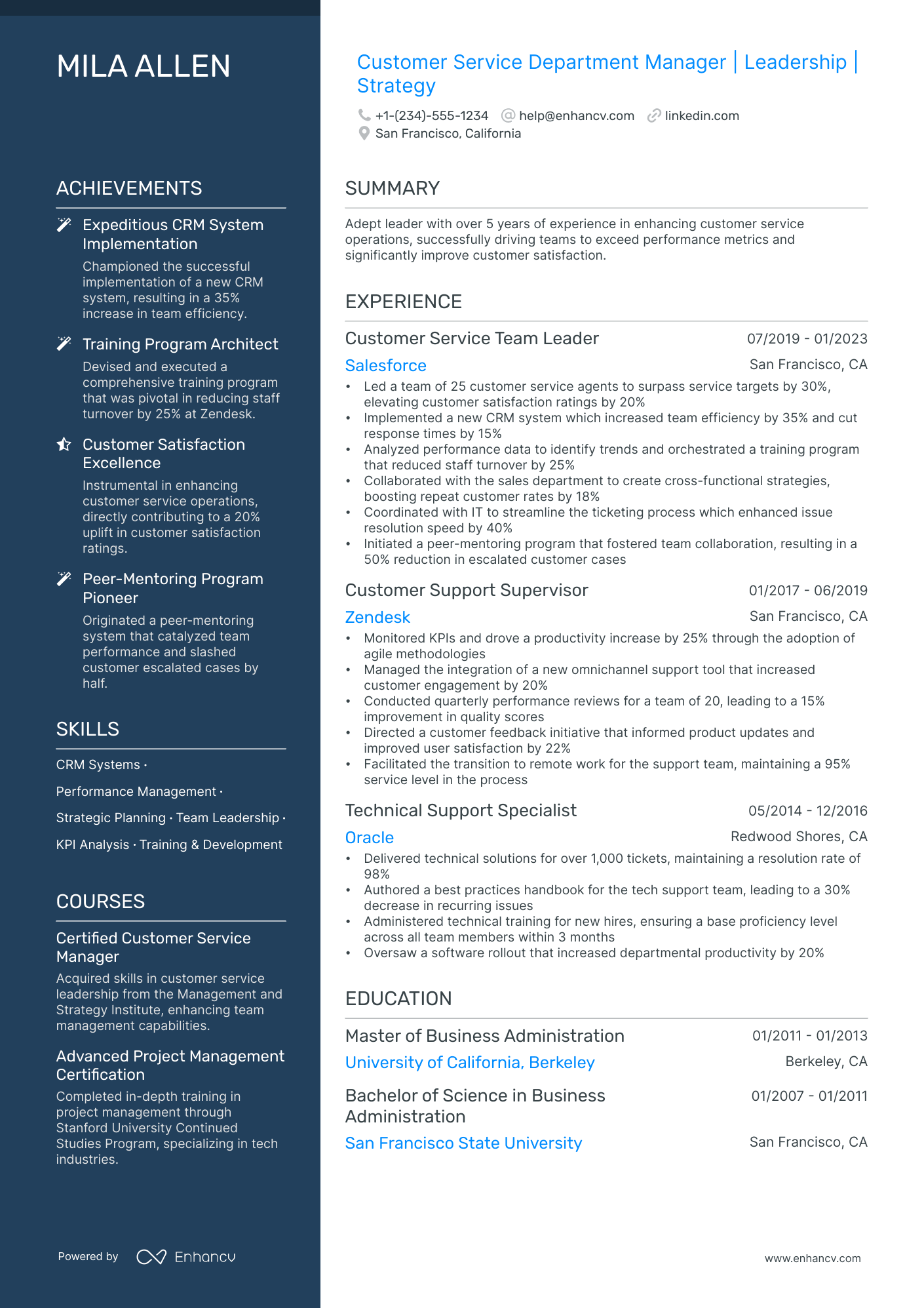 5 Department Manager Resume Examples & Guide for 2024