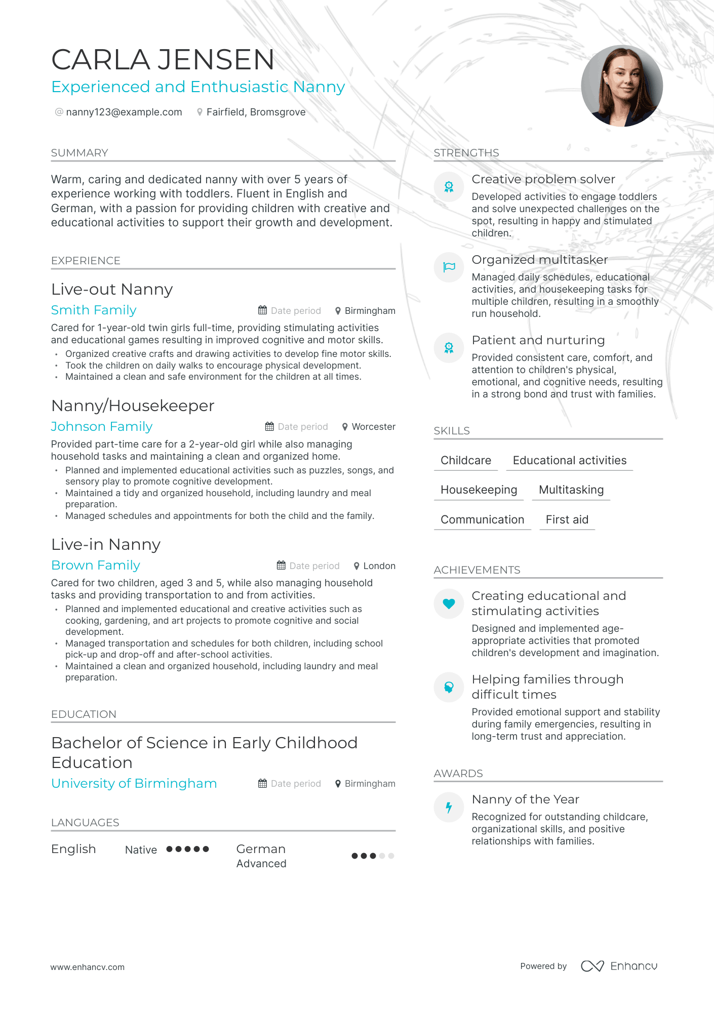 5 Nanny Resume Examples & Guide for 2023