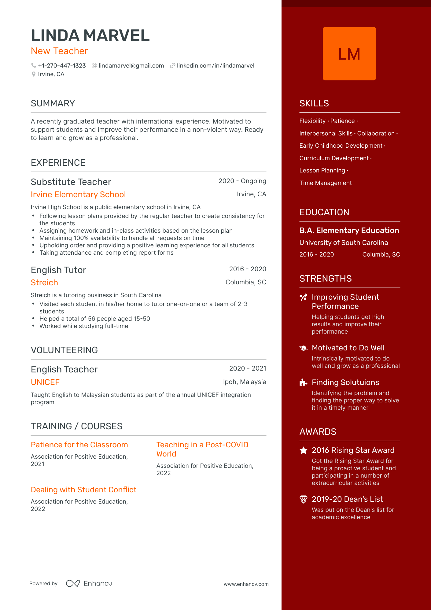 6 New Teacher Resume Examples & Guide for 2023