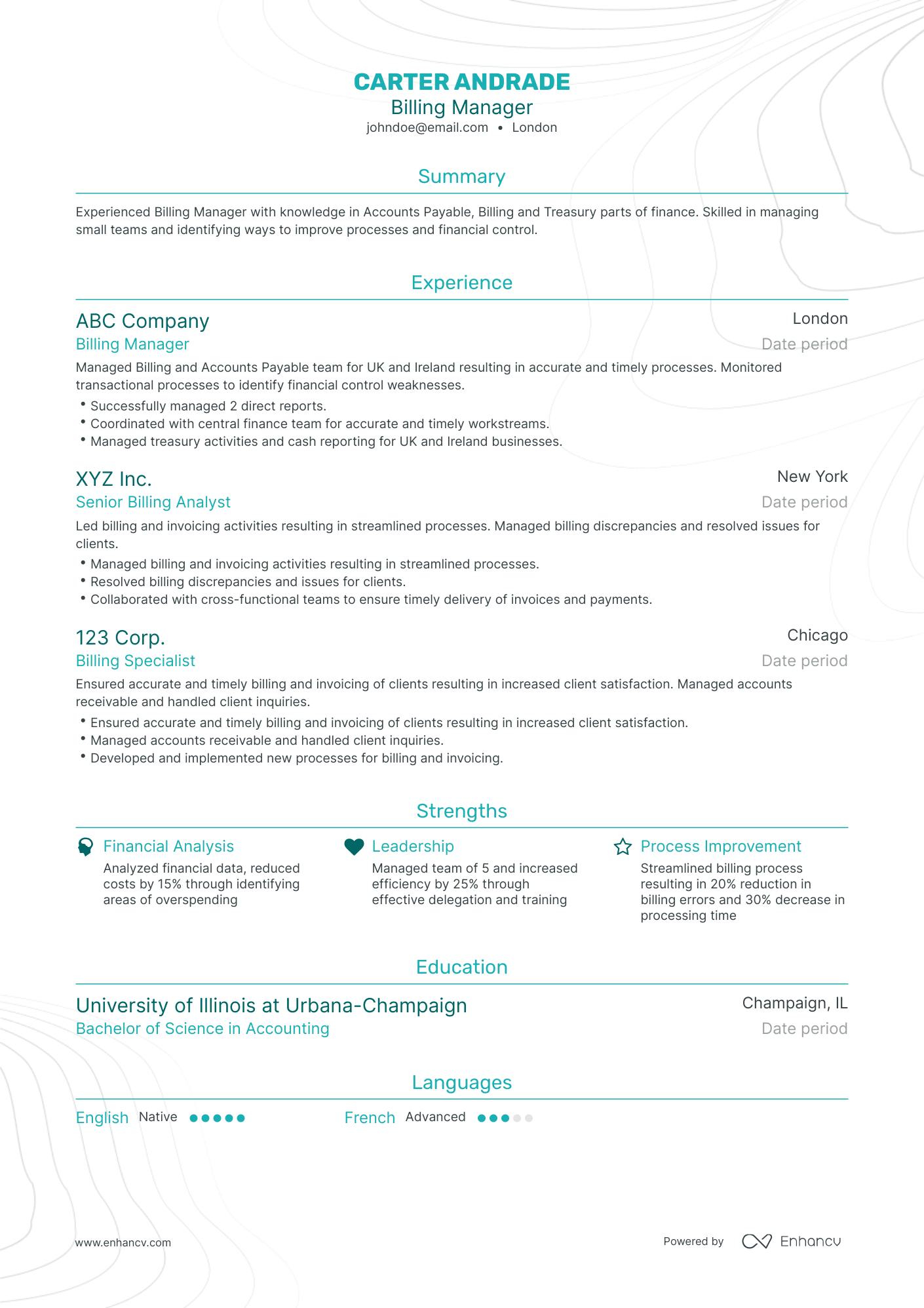 5 Billing Manager Resume Examples & Guide for 2023