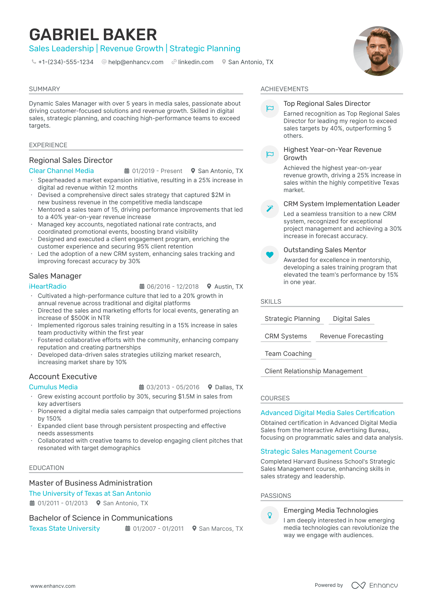 5 General Sales Manager Resume Examples & Guide for 2024