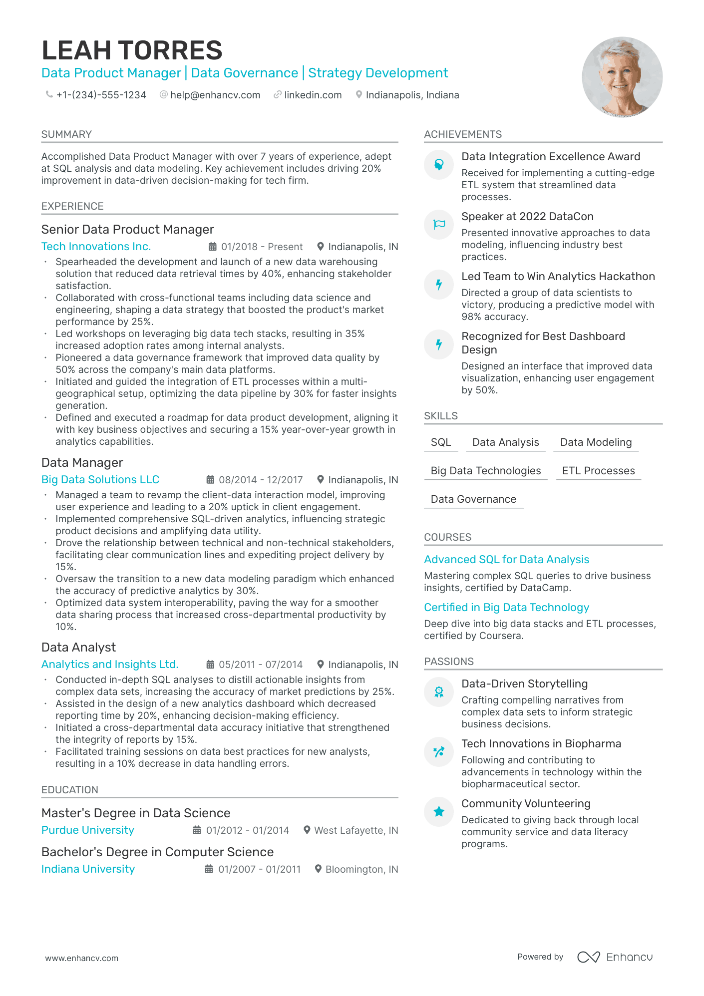 5 Data Product Manager Resume Examples & Guide for 2024