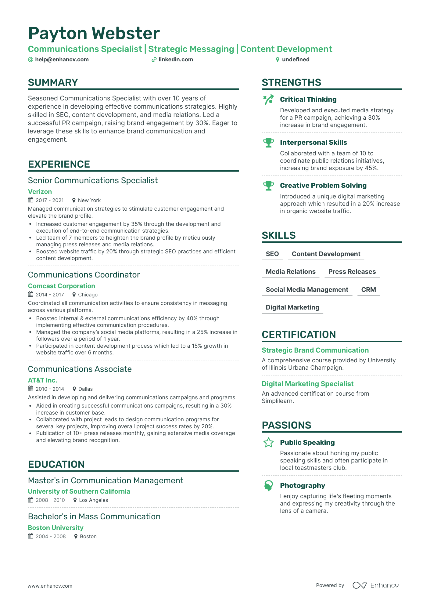 6 Communication Manager Resume Examples & Guide for 2024