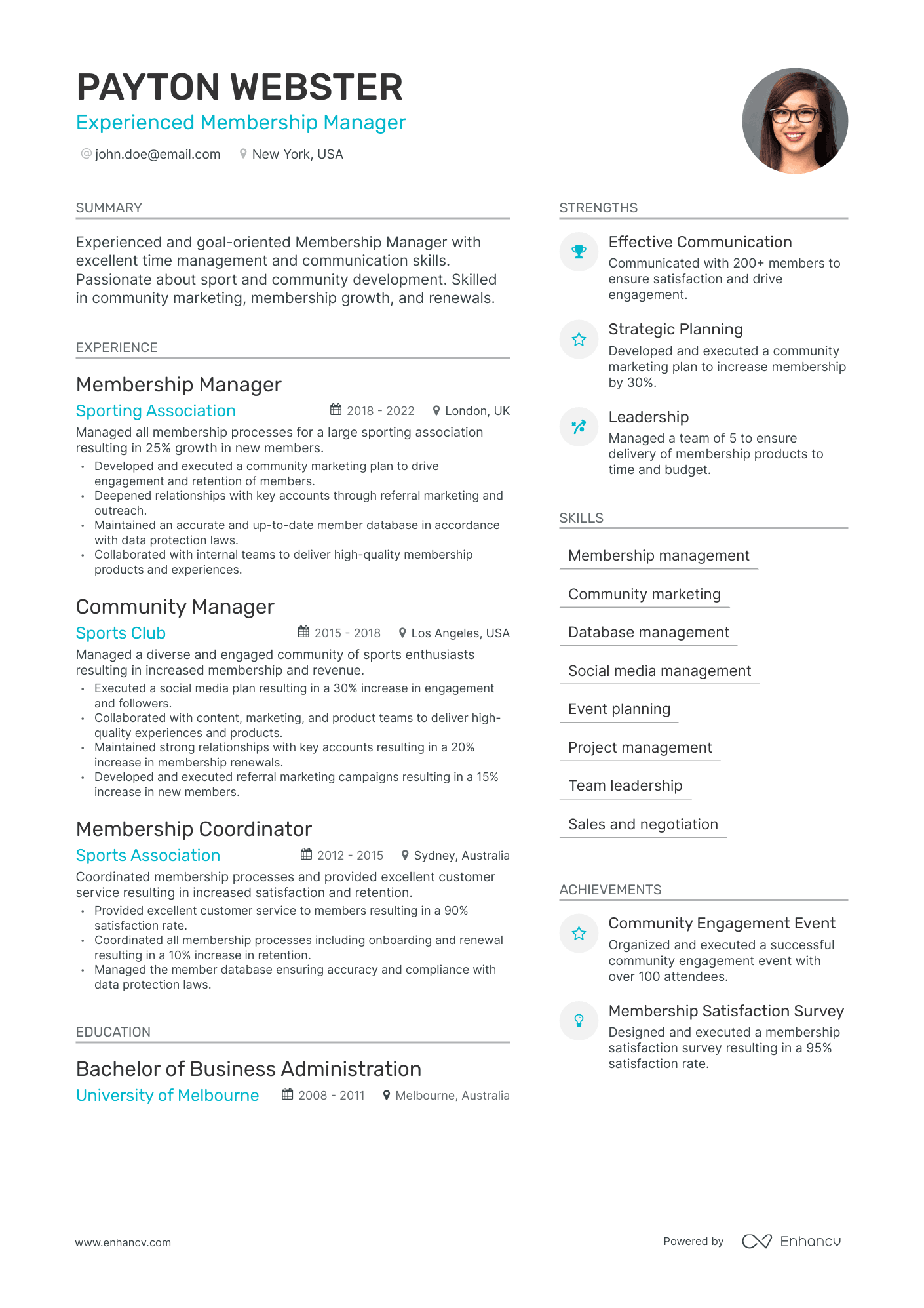 5 Membership Manager Resume Examples & Guide For 2023