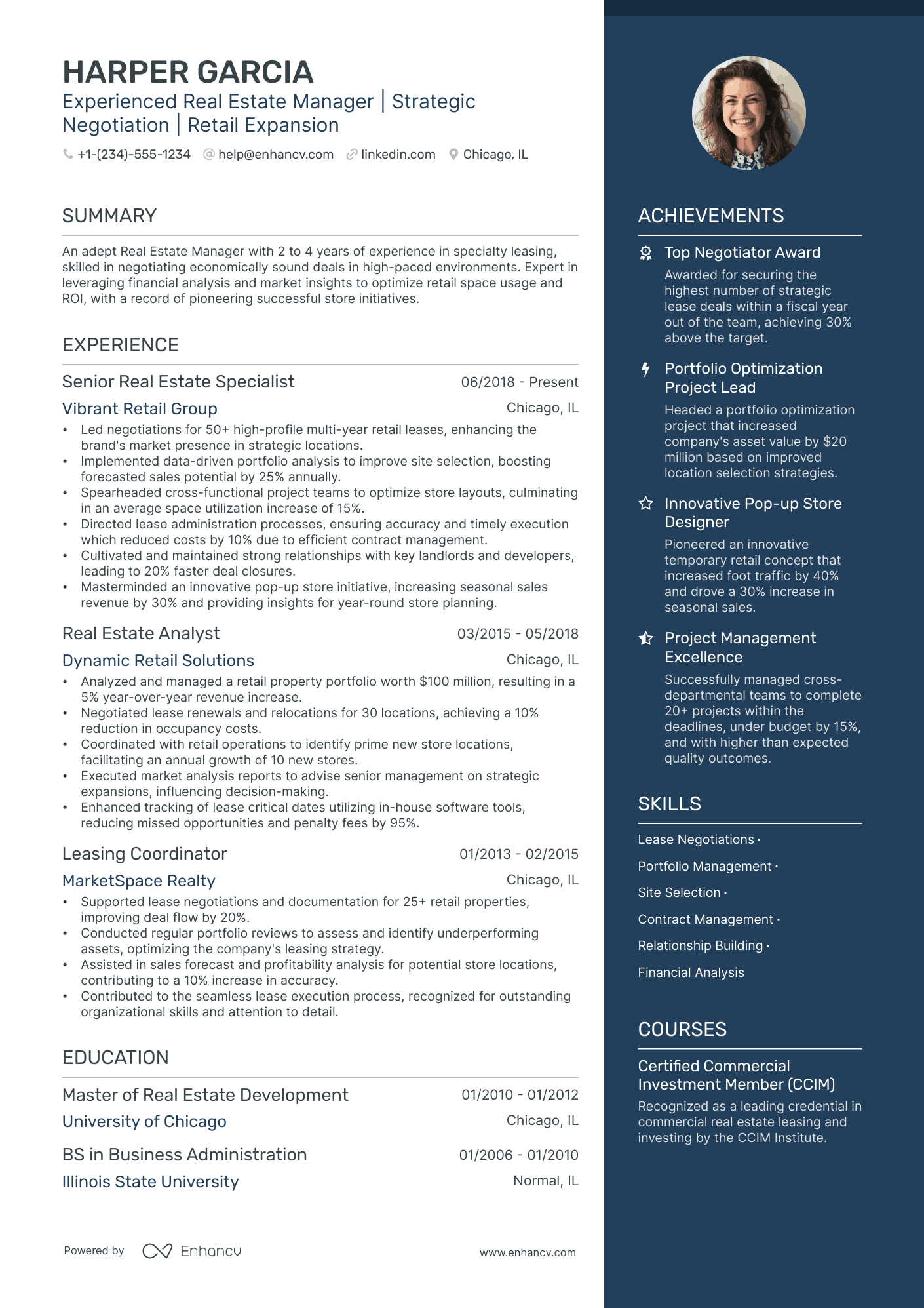 5 Real Estate Manager Resume Examples & Guide for 2024