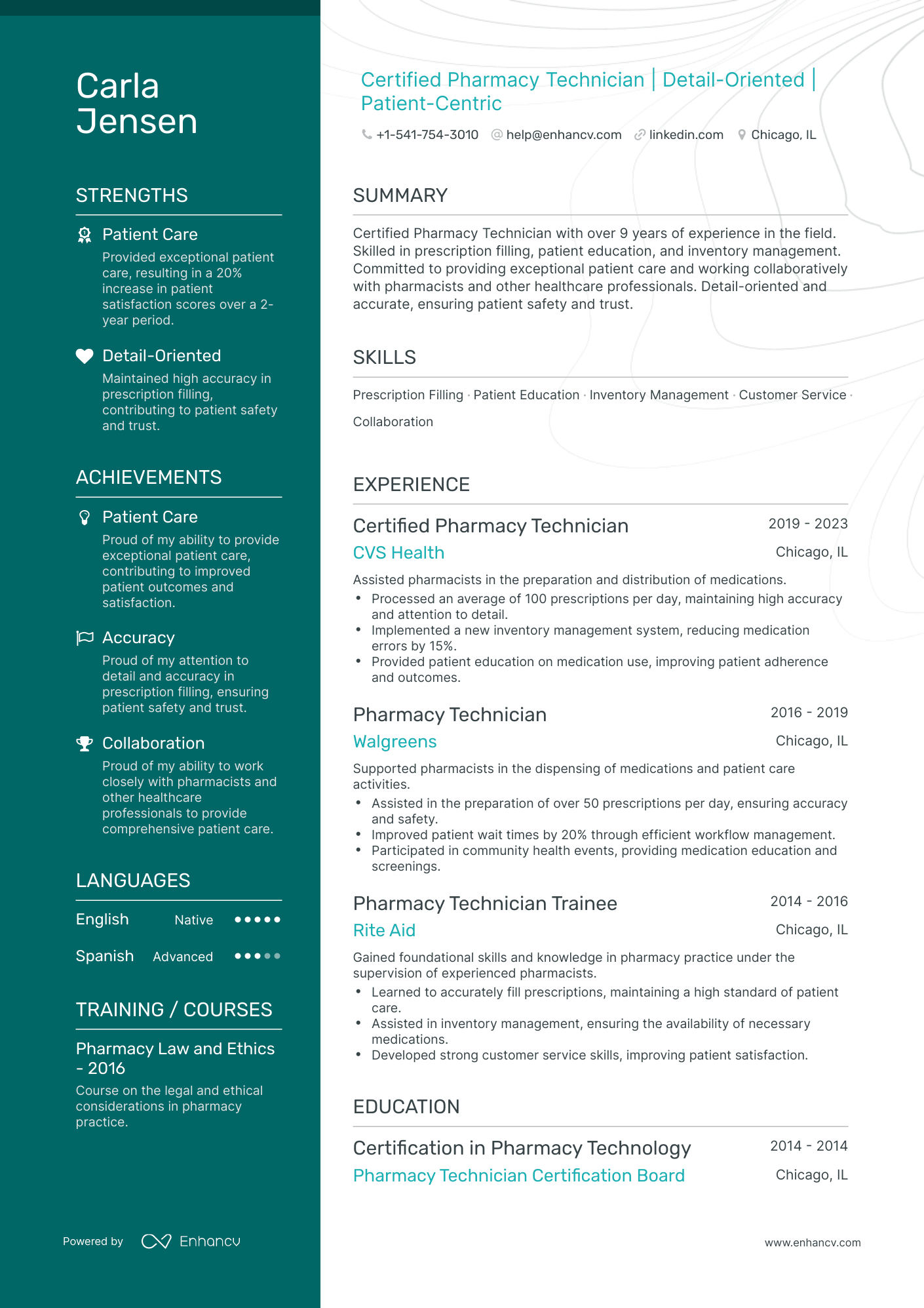 10 Pharmacist Resume Examples & Guide for 2023