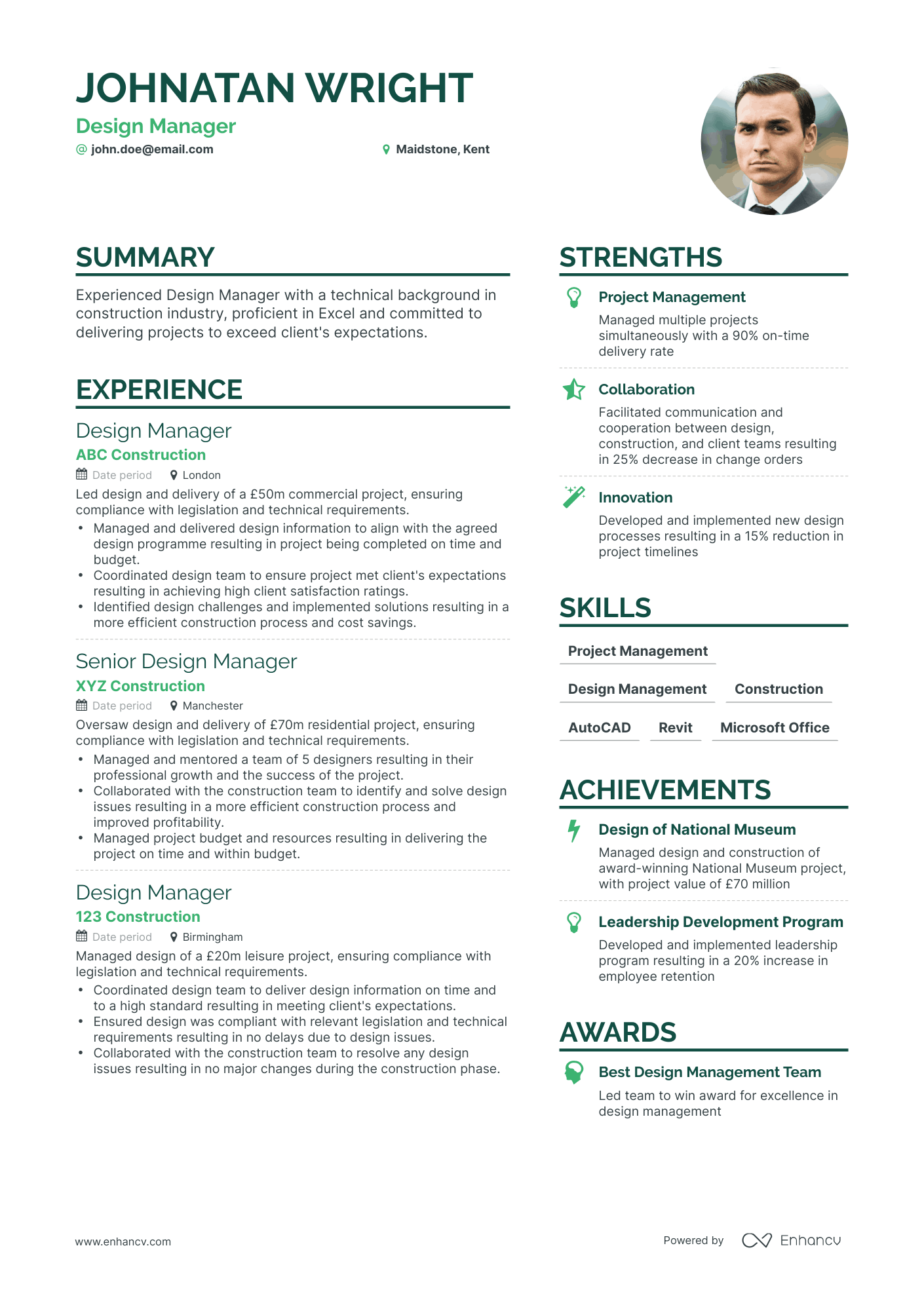 5 Design Manager Resume Examples & Guide for 2024