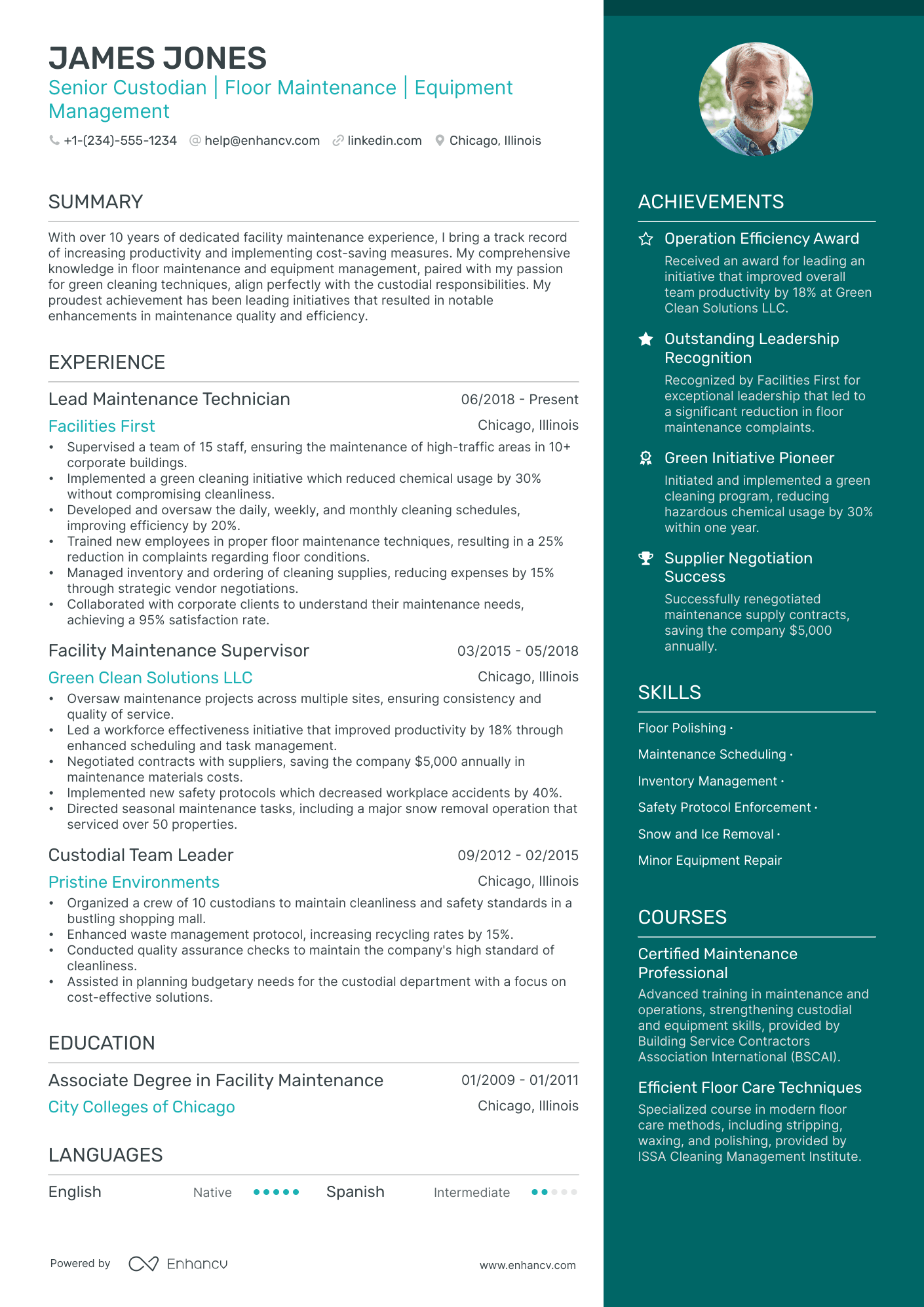 5 Custodian Resume Examples & Guide For 2024