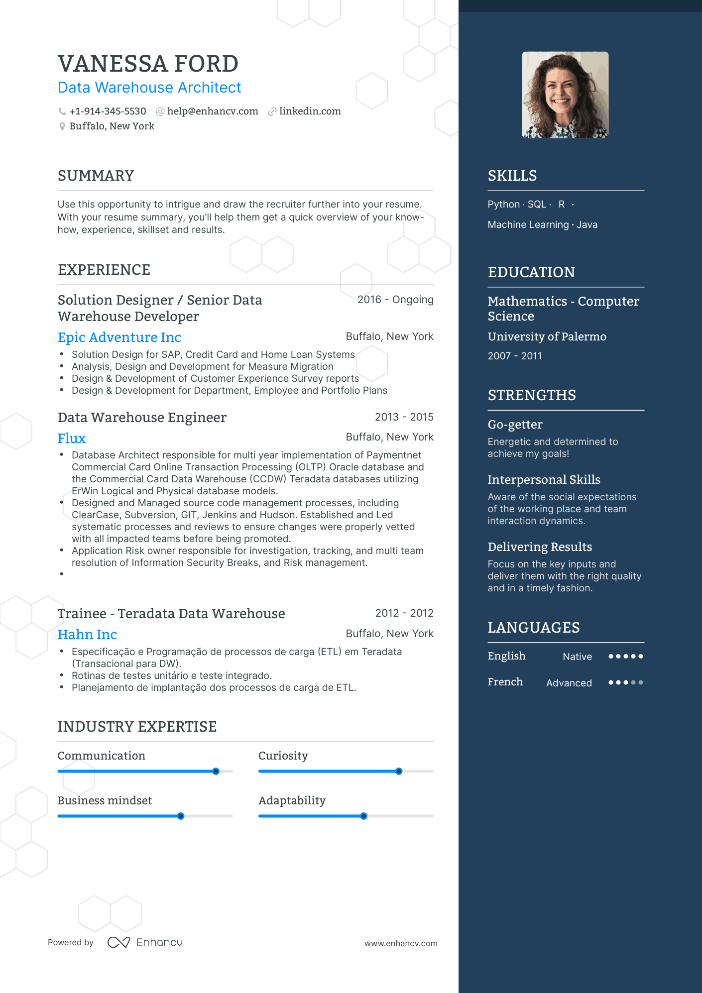 Data Warehouse Architect Resume Examples & Guide for 2023 (Layout ...