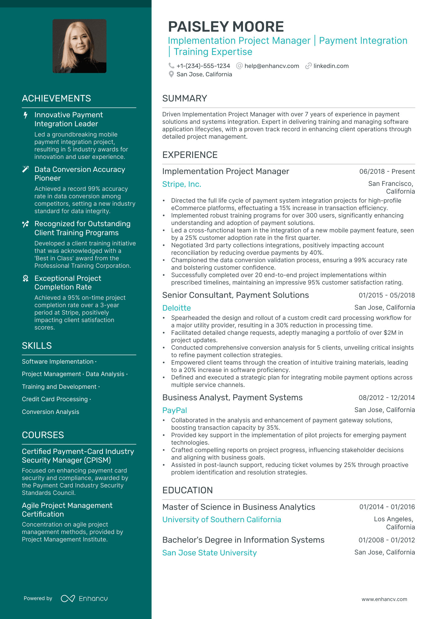 5 Implementation Project Manager Resume Examples & Guide For 2024