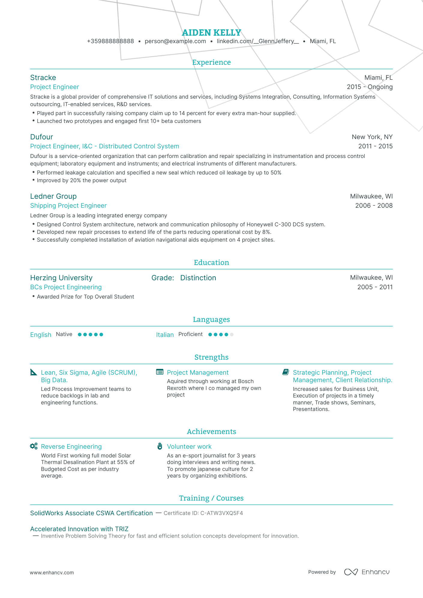 5 Project Engineer Resume Examples & Guide For 2024