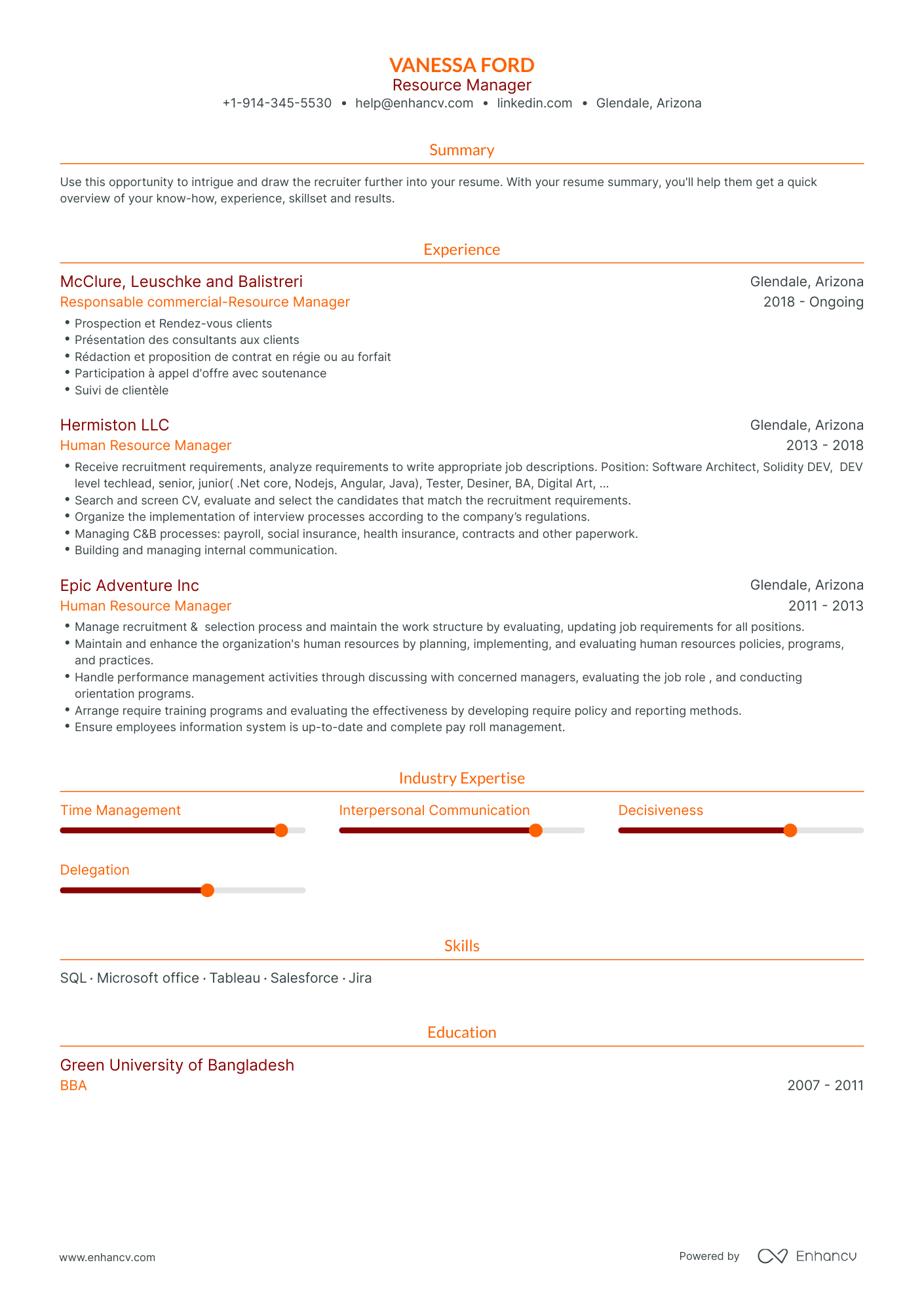 Resource Manager Resume Examples & Guide for 2023 (Layout, Skills ...