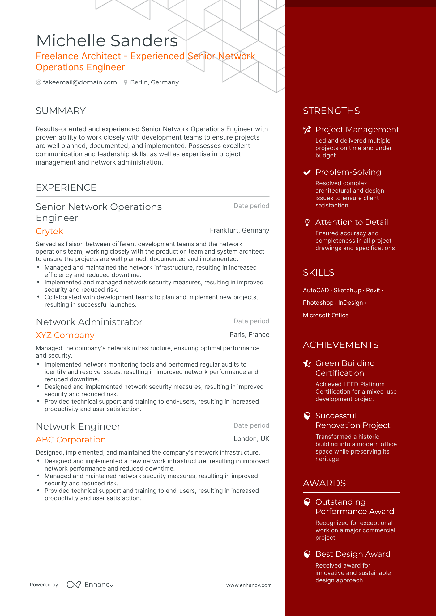 5 Freelance Architect Resume Examples & Guide for 2024