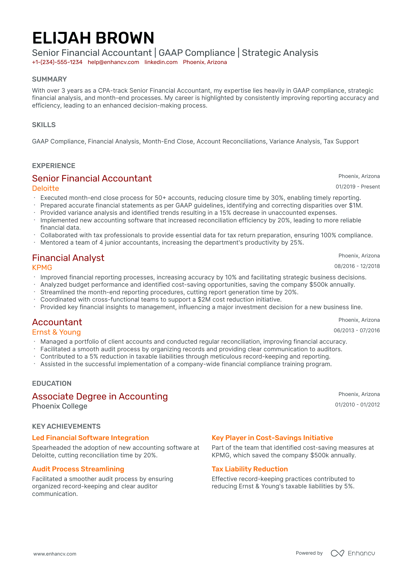 10 Financial Accounting Resume Examples & Guide for 2026