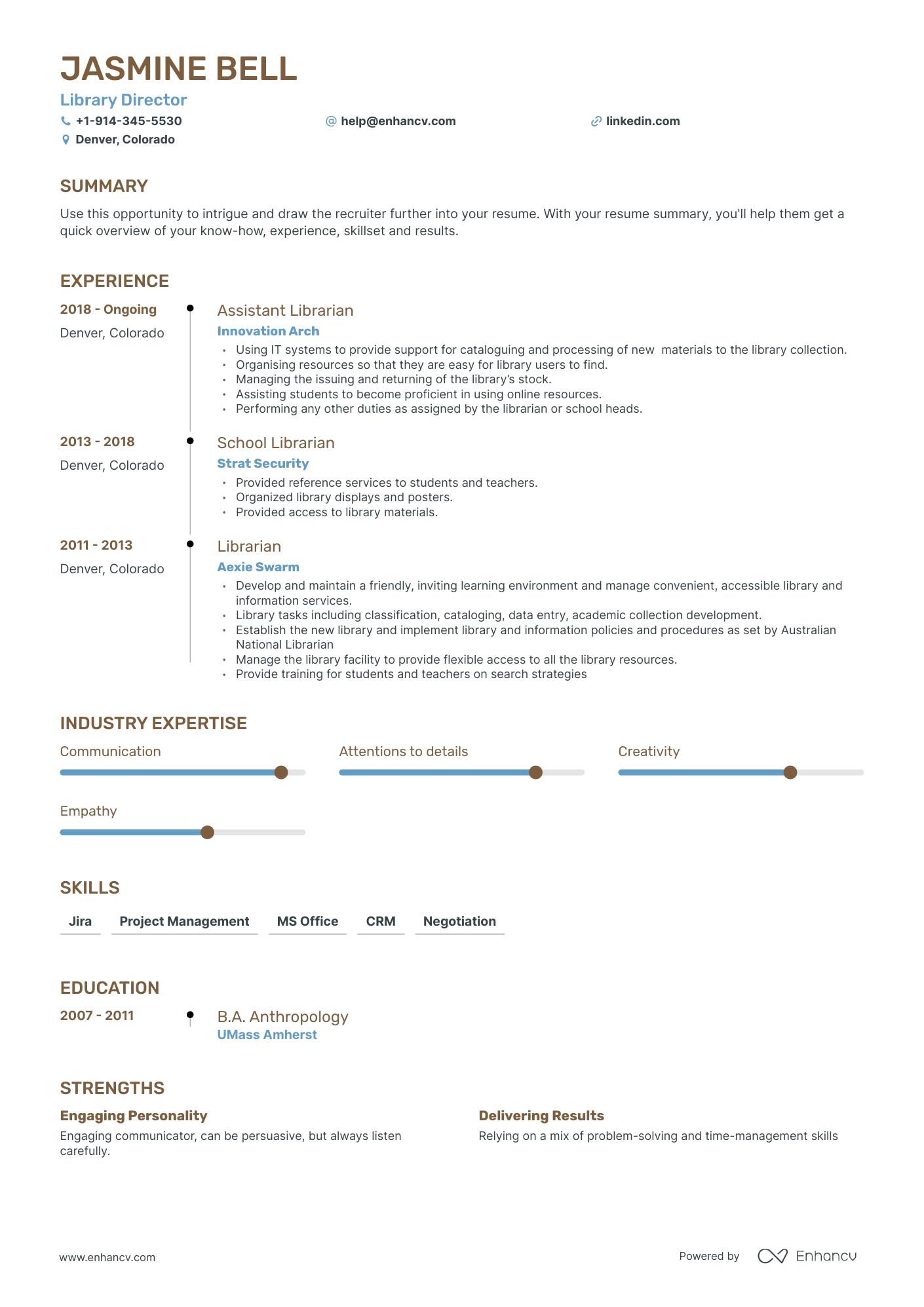 Library Director Resume Examples & Guide for 2023 (Layout, Skills ...