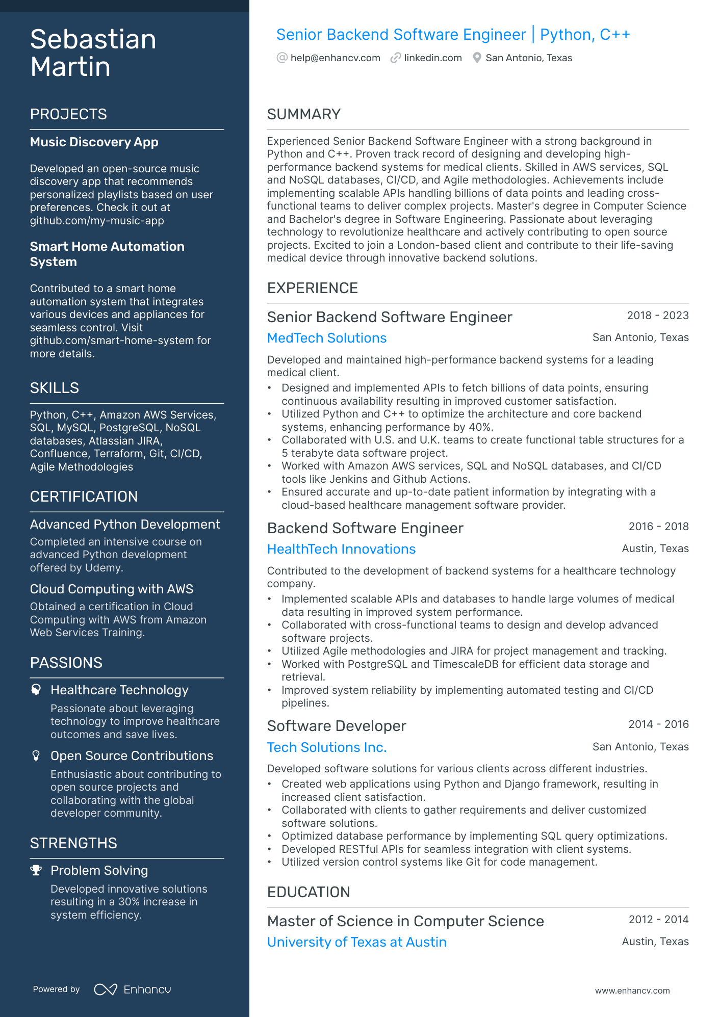 10 Senior Network Engineer Resume Examples & Guide for 2025