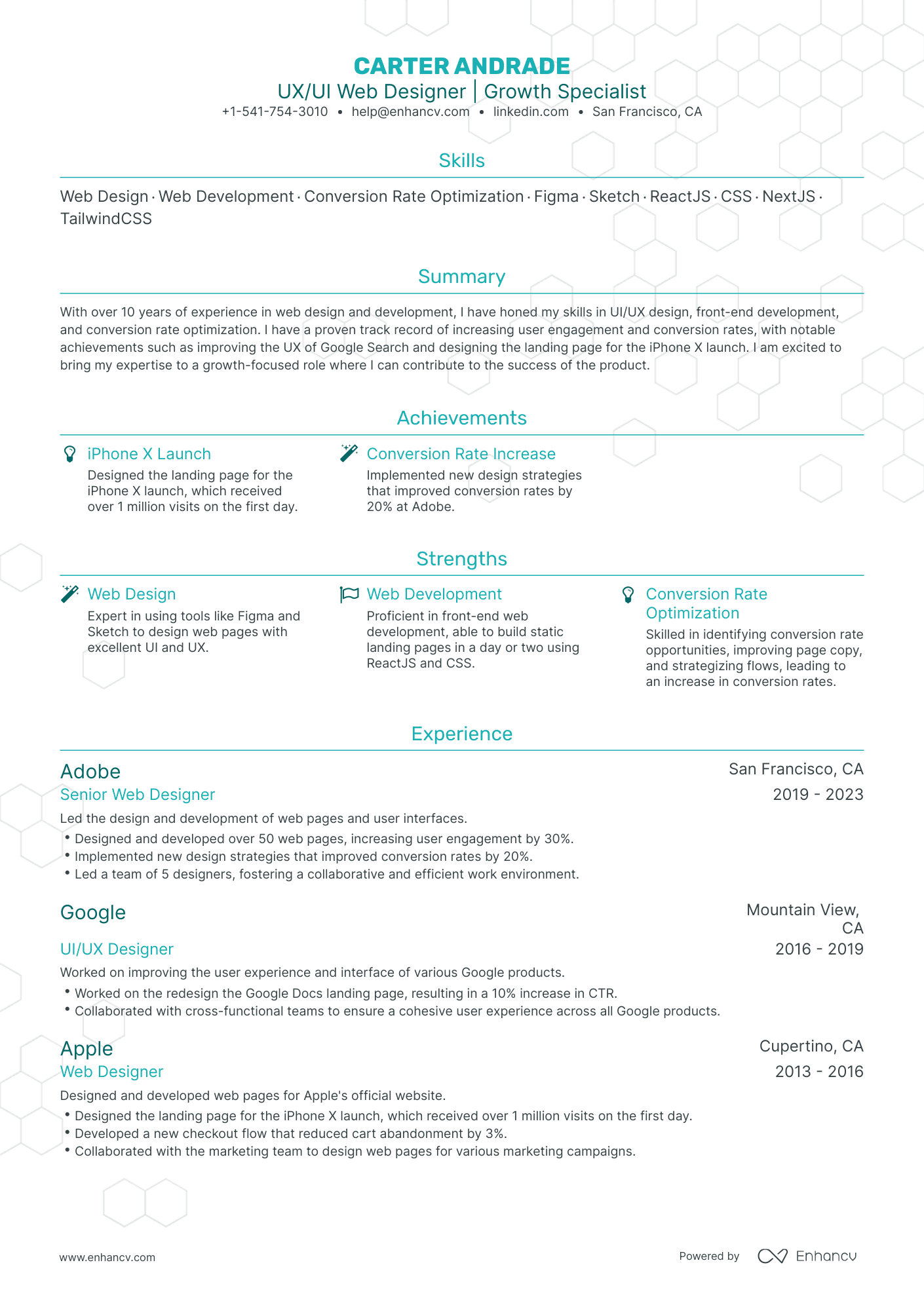 5 Web Designer Resume Examples & Guide for 2024