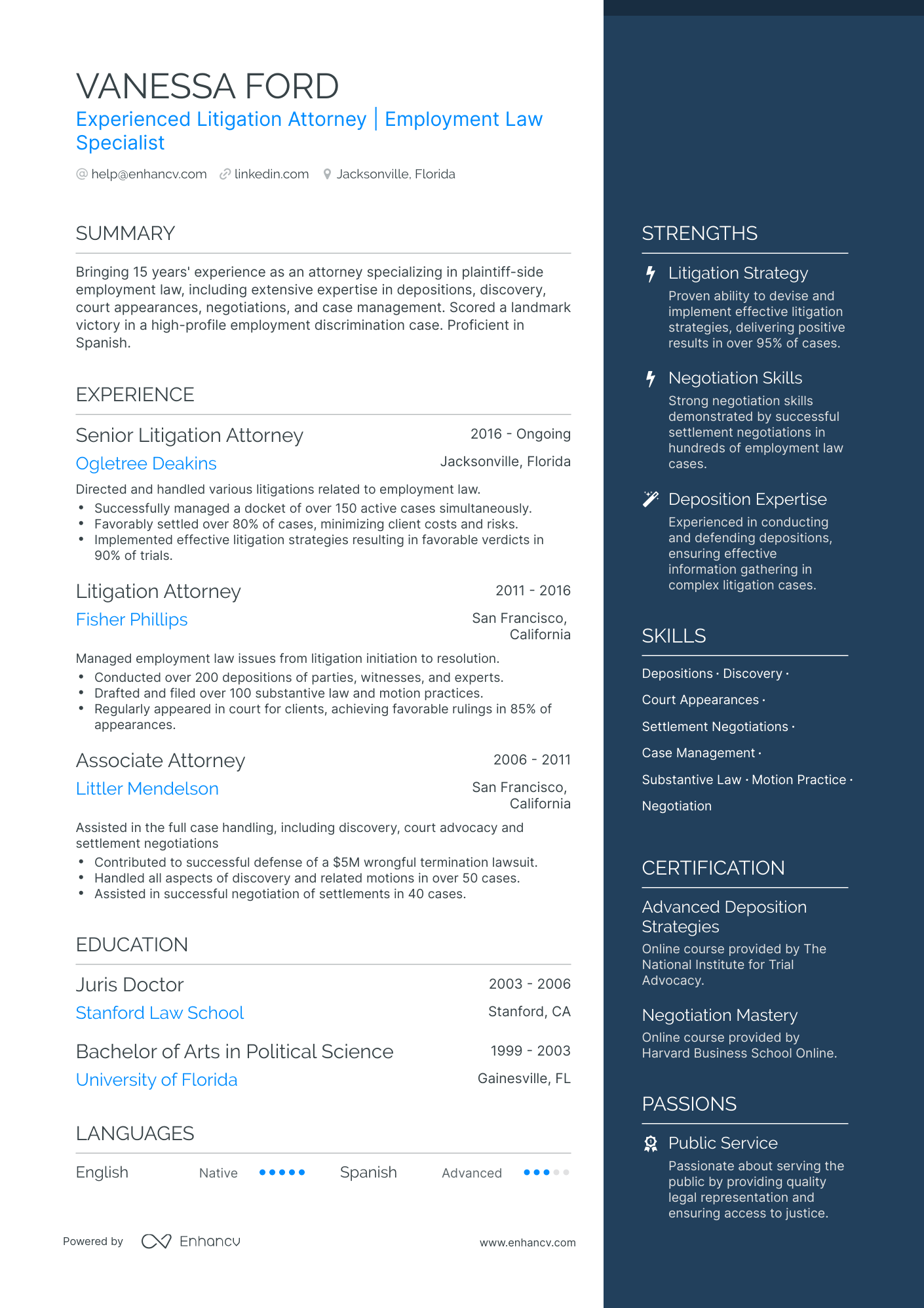 10 Attorney Resume Examples & Guide for 2024