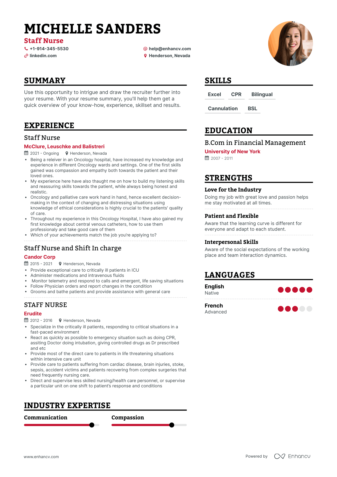 Staff Nurse Resume Examples & Guide for 2023 (Layout, Skills, Keywords ...