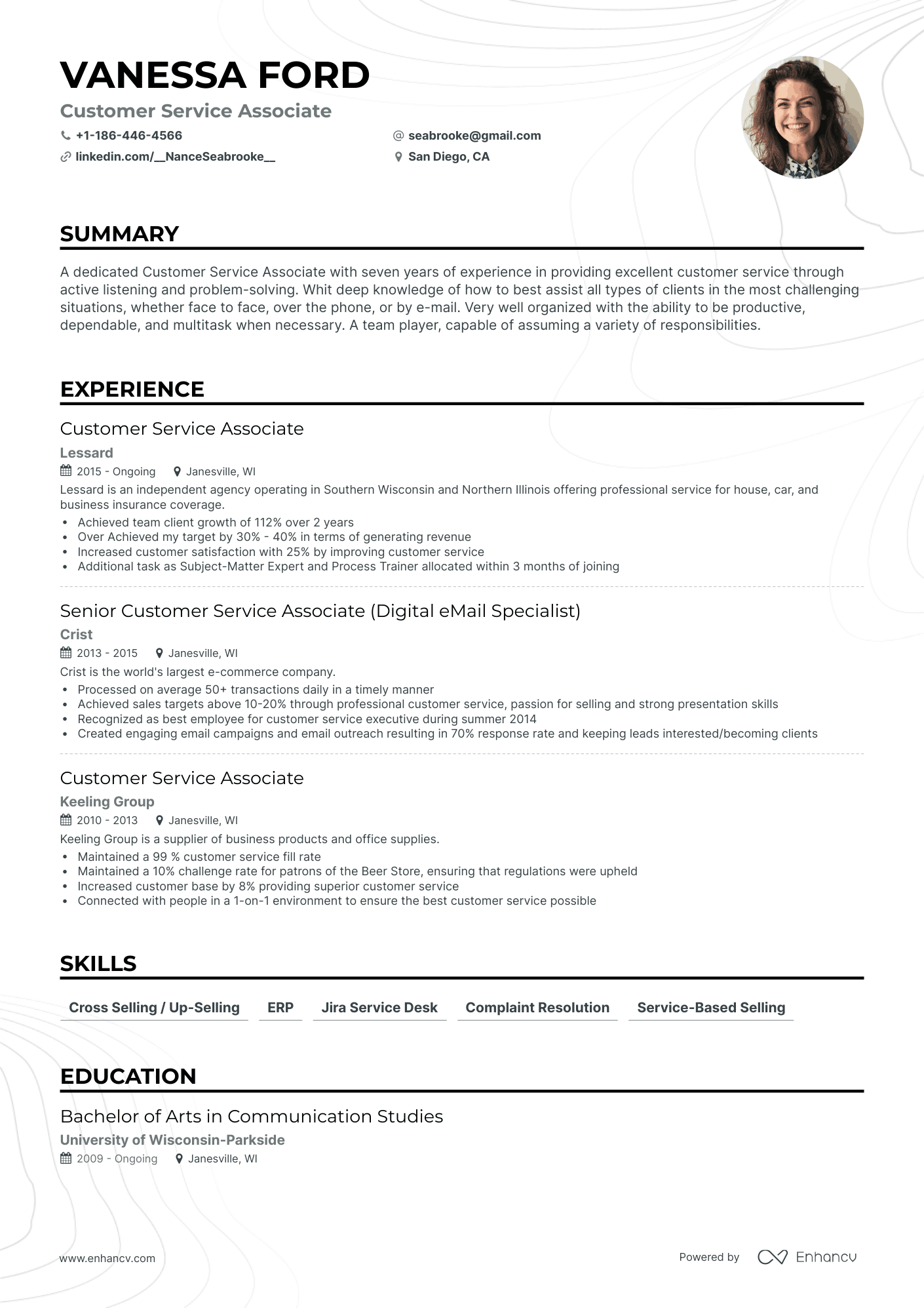 Customer Service Associate Resume Examples & Guide for 2023 (Layout ...