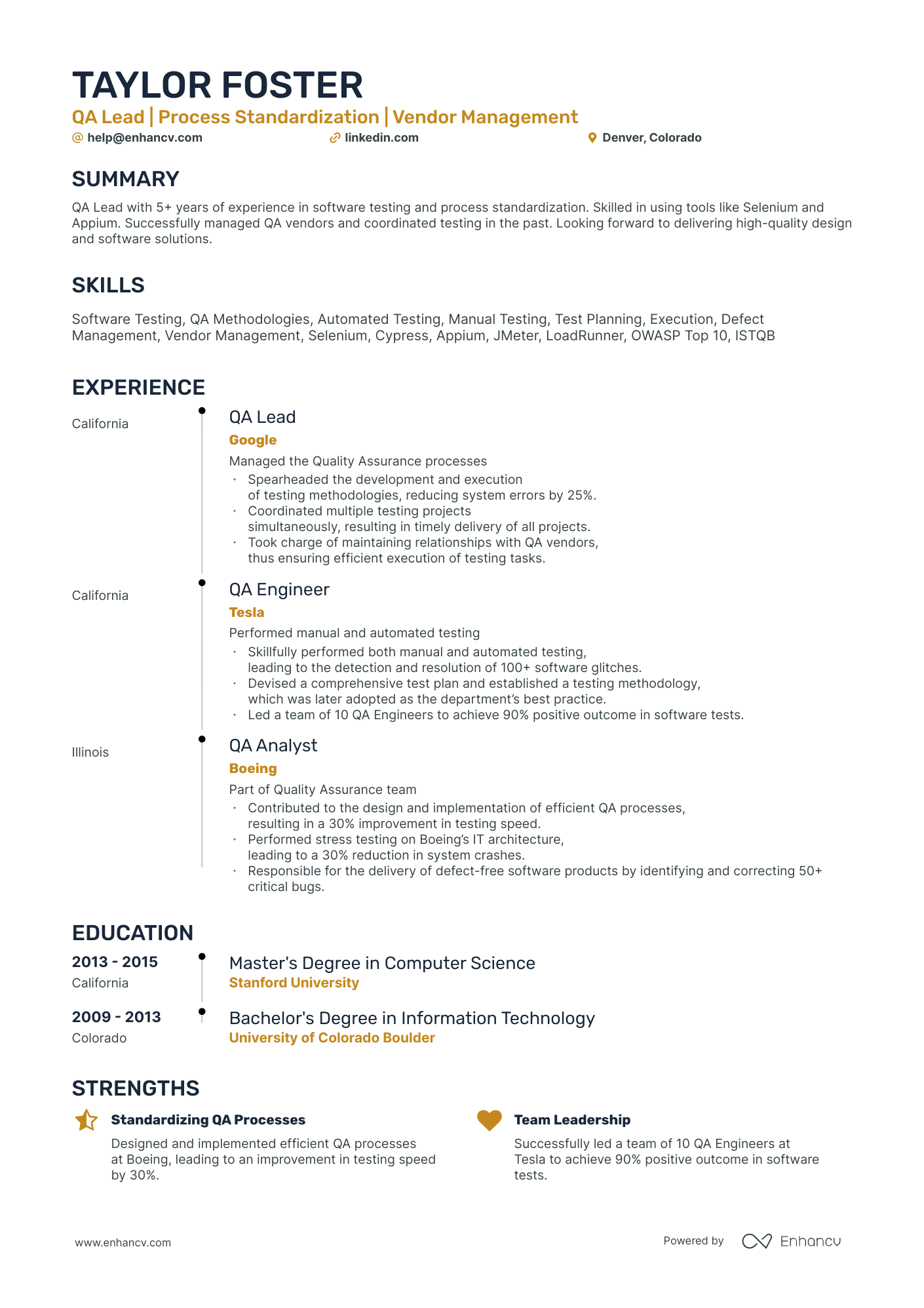 10 QA Lead Resume Examples & Guide for 2026