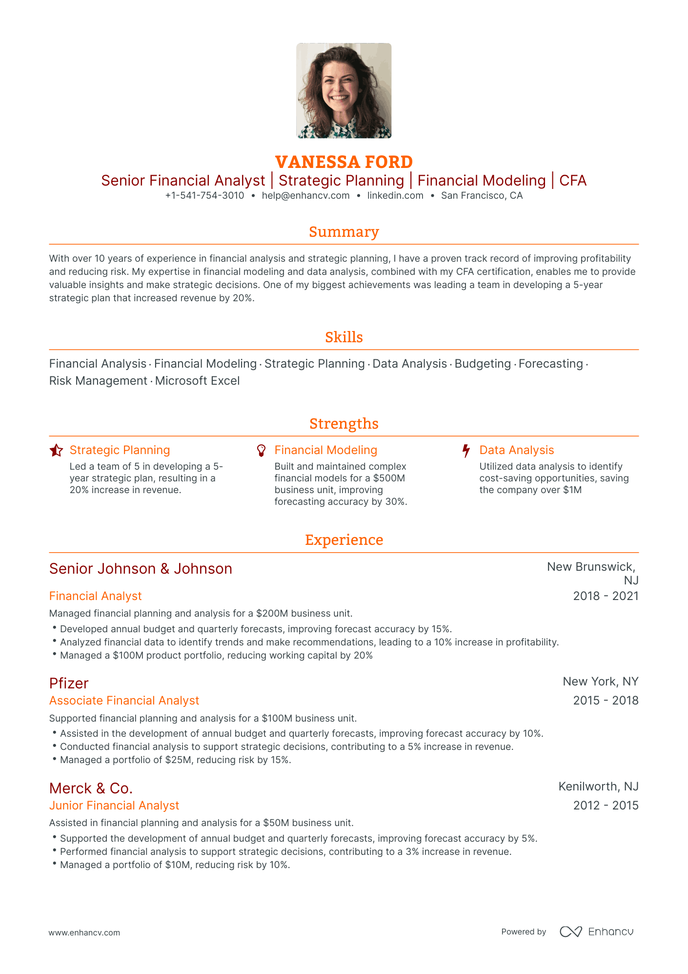 5 Senior Financial Analyst Resume Examples & Guide For 2024