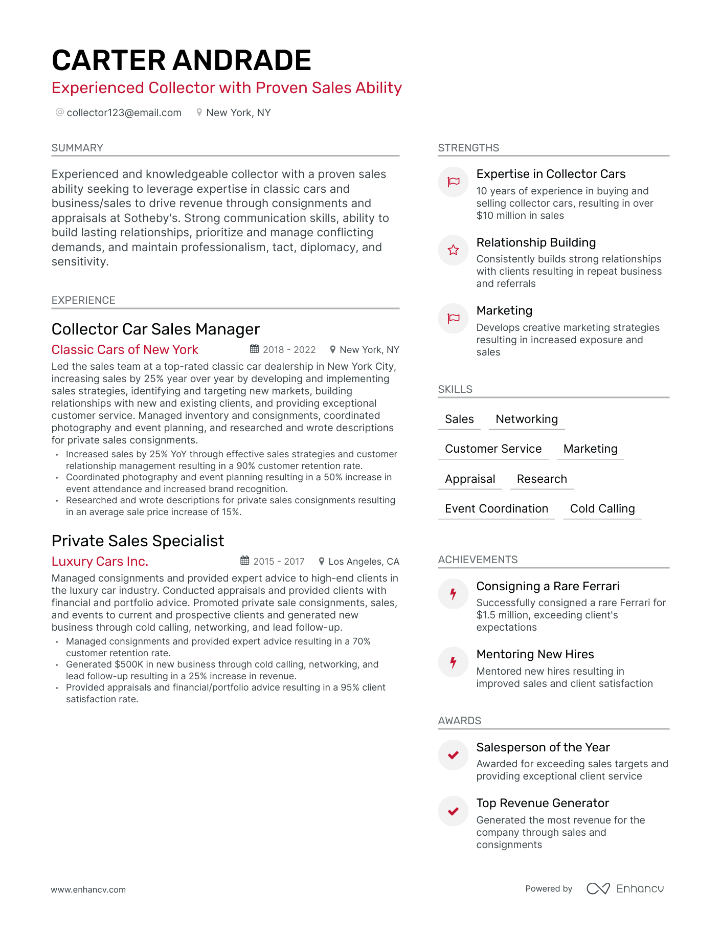 5 Collector Resume Examples & Guide for 2024