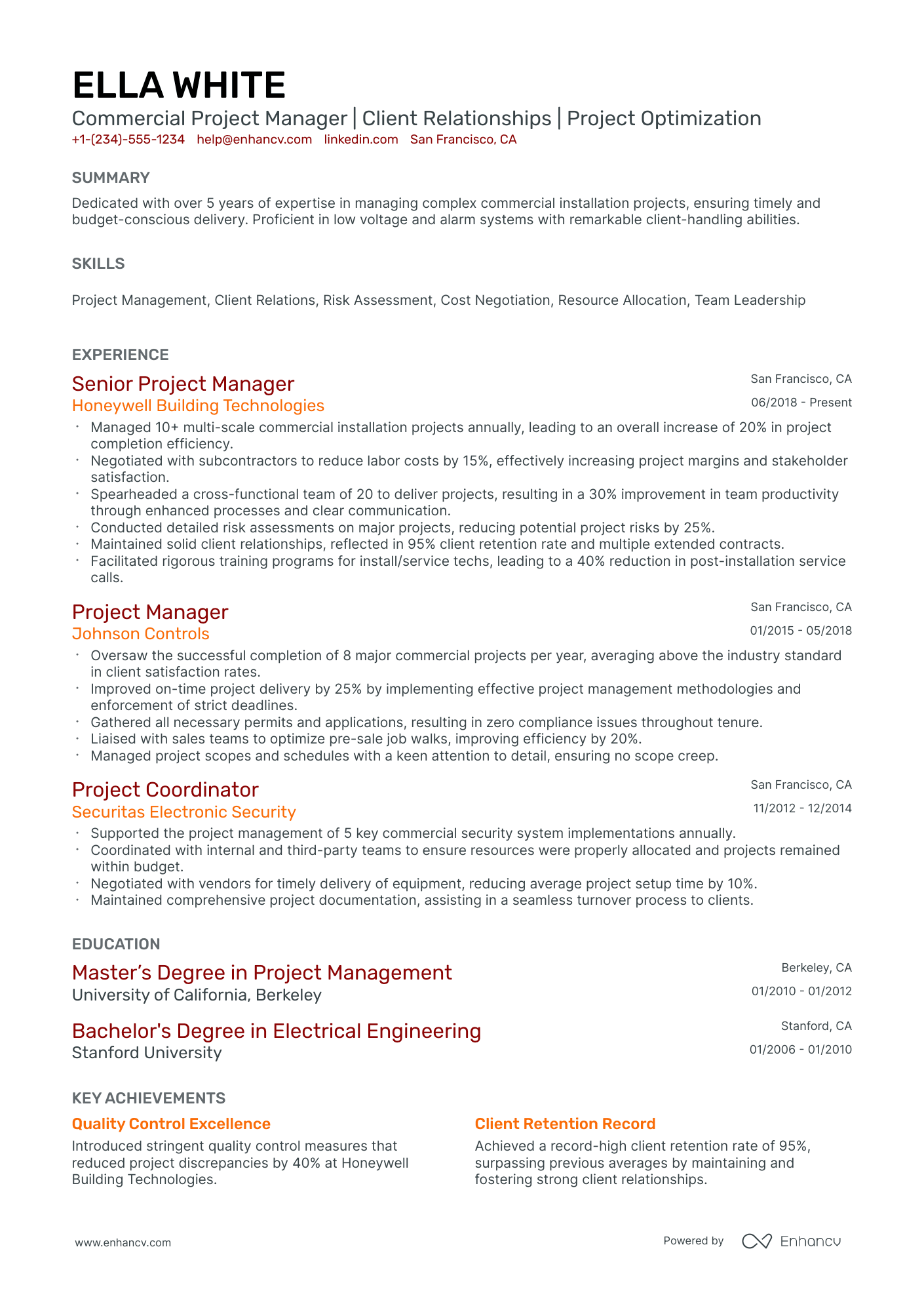 10 Commercial Project Manager Resume Examples & Guide for 2026