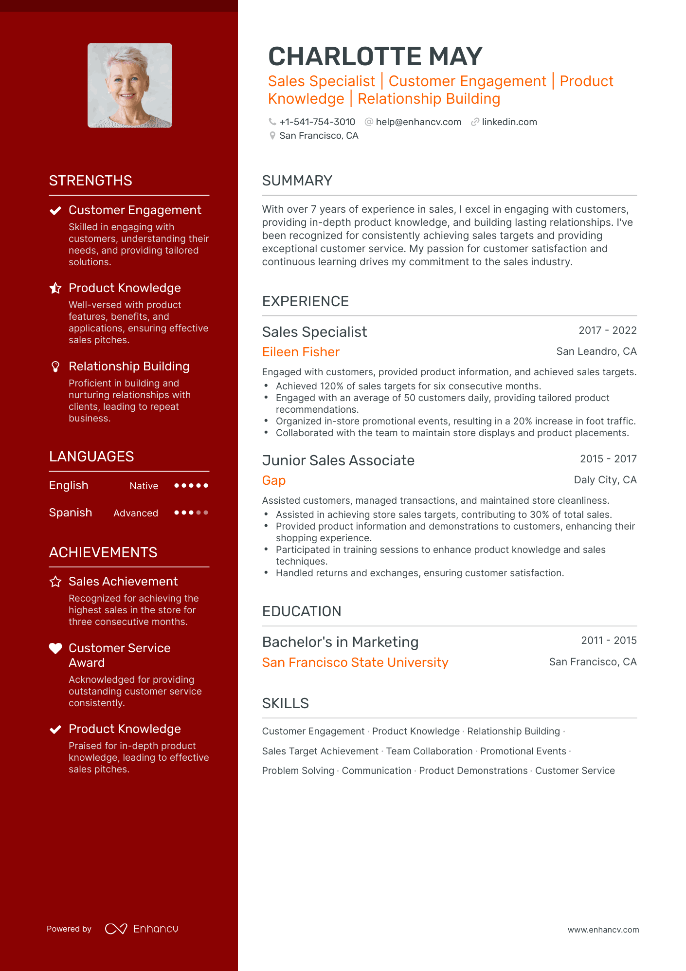 5 Sales Person Resume Examples & Guide for 2023