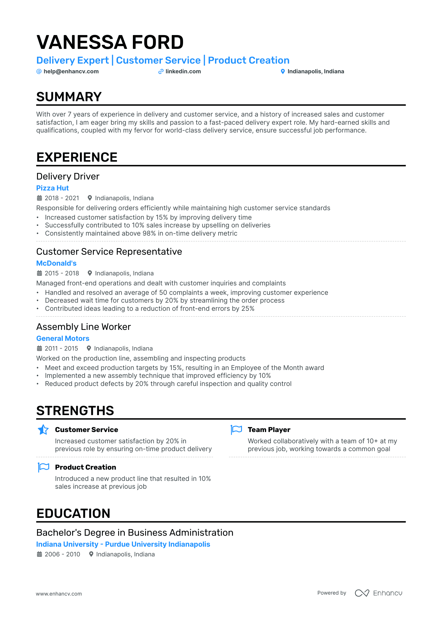 5 Pizza Delivery Driver Resume Examples & Guide for 2024