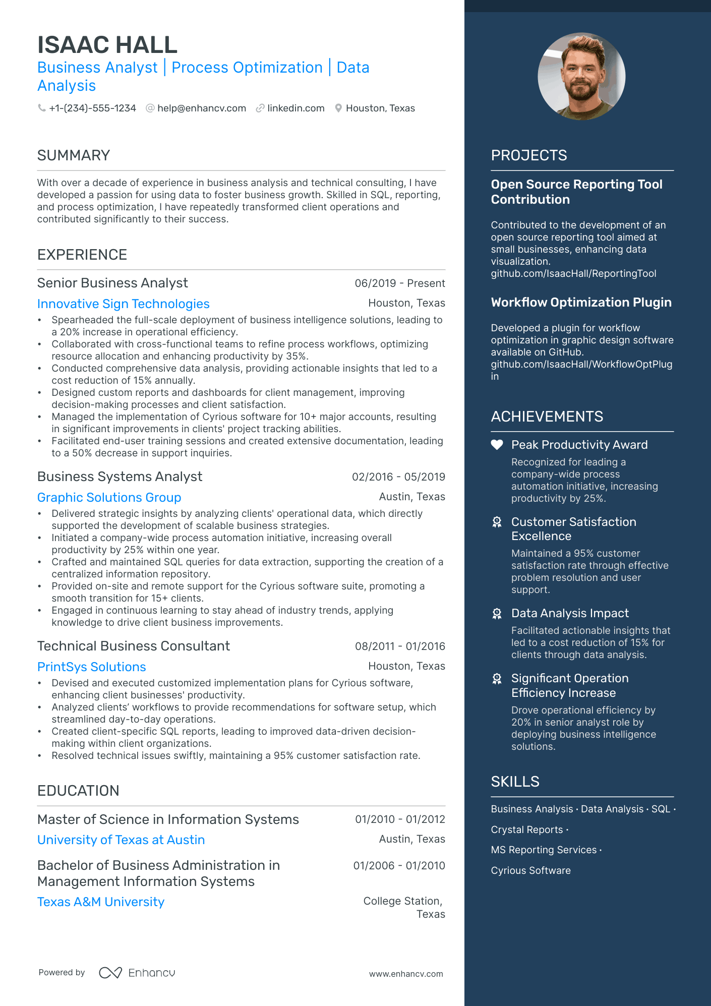 5 Software Business Analyst Resume Examples & Guide for 2024