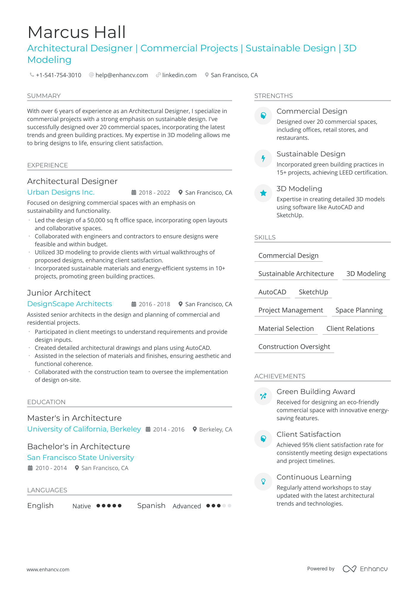 5 Architectural Designer Resume Examples & Guide for 2024