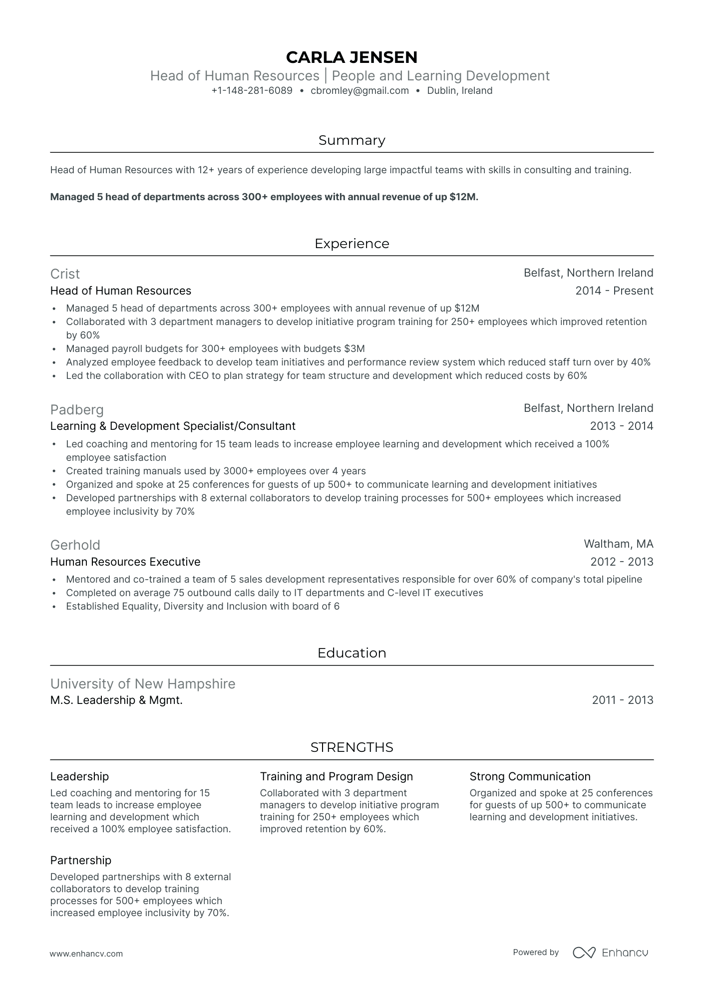 5 HR Manager Resume Examples & Guide for 2024