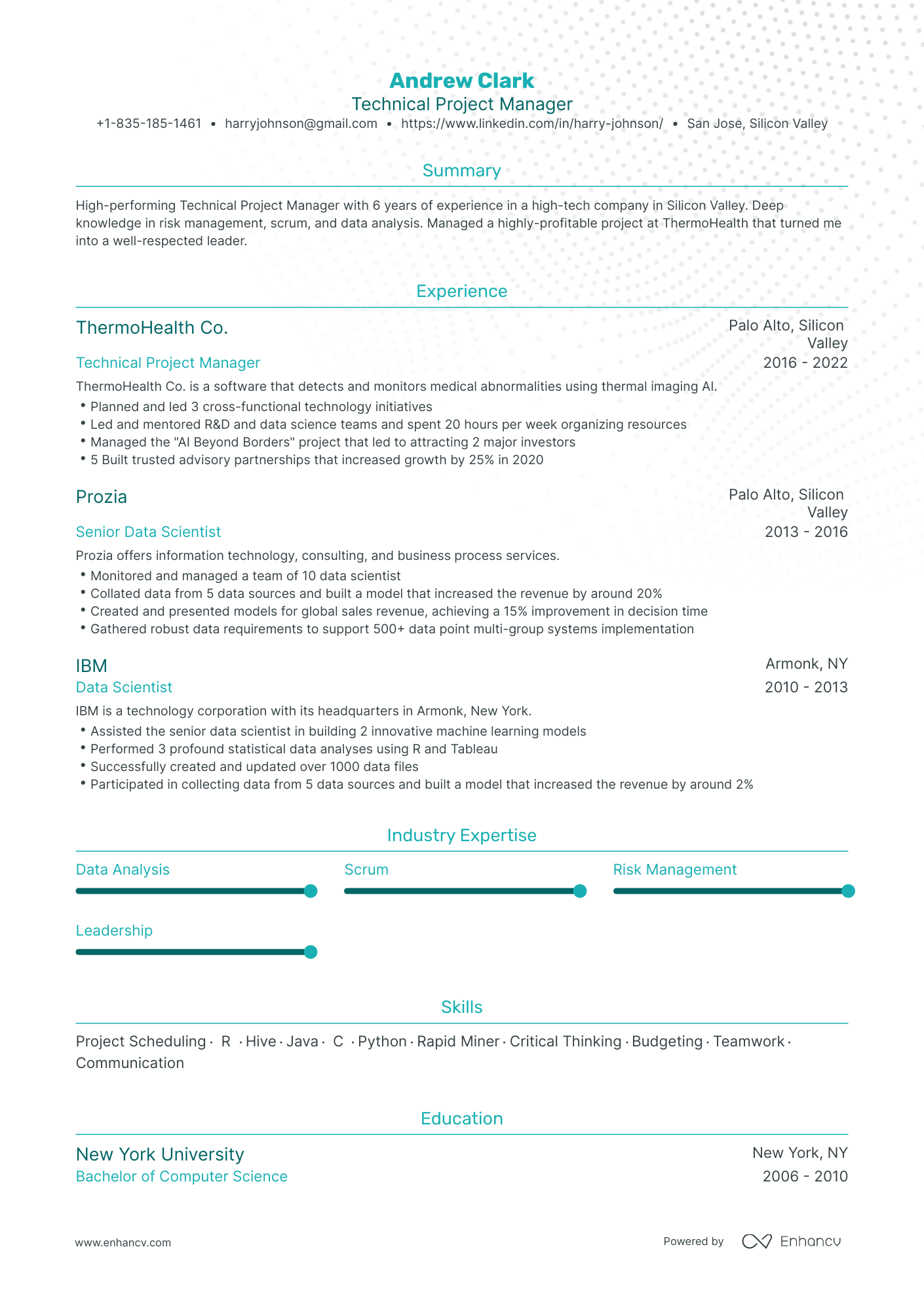 5 Silicon Valley Resume Examples & Guide for 2024