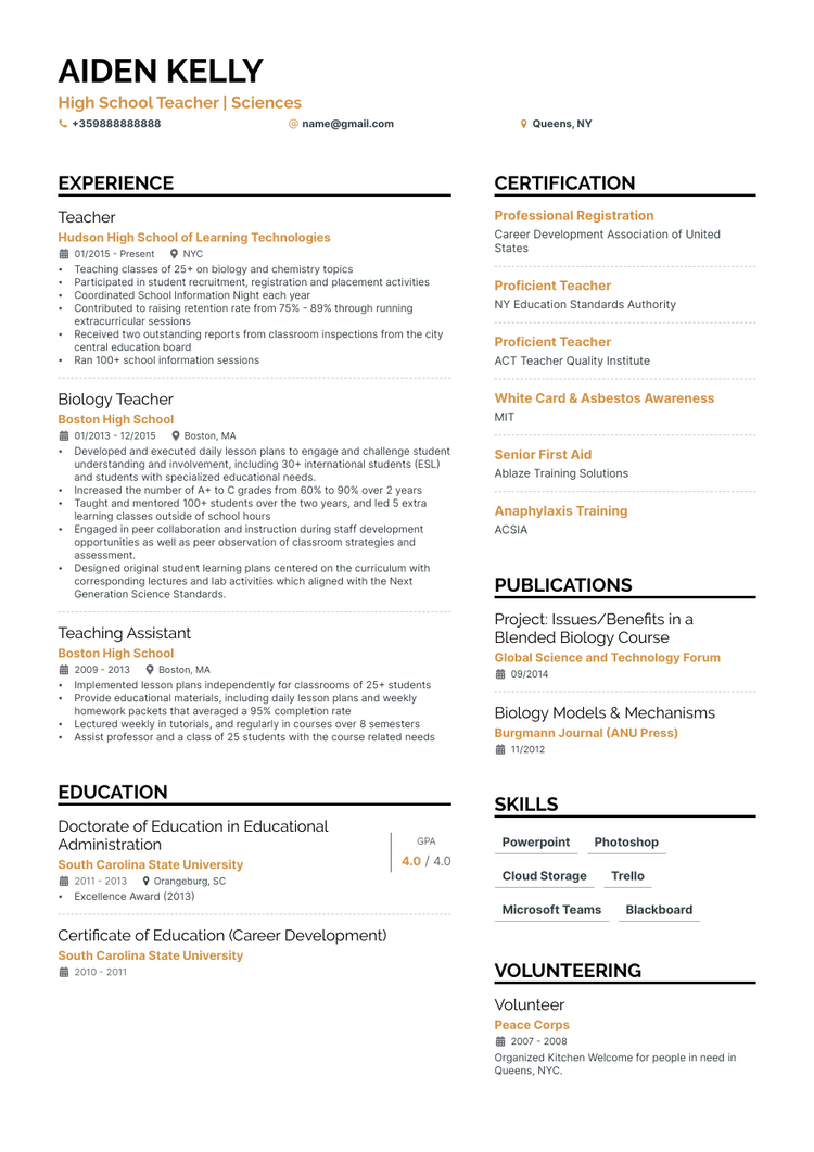 1814 Resume Examples & Guides for Every Job and Level in 2024