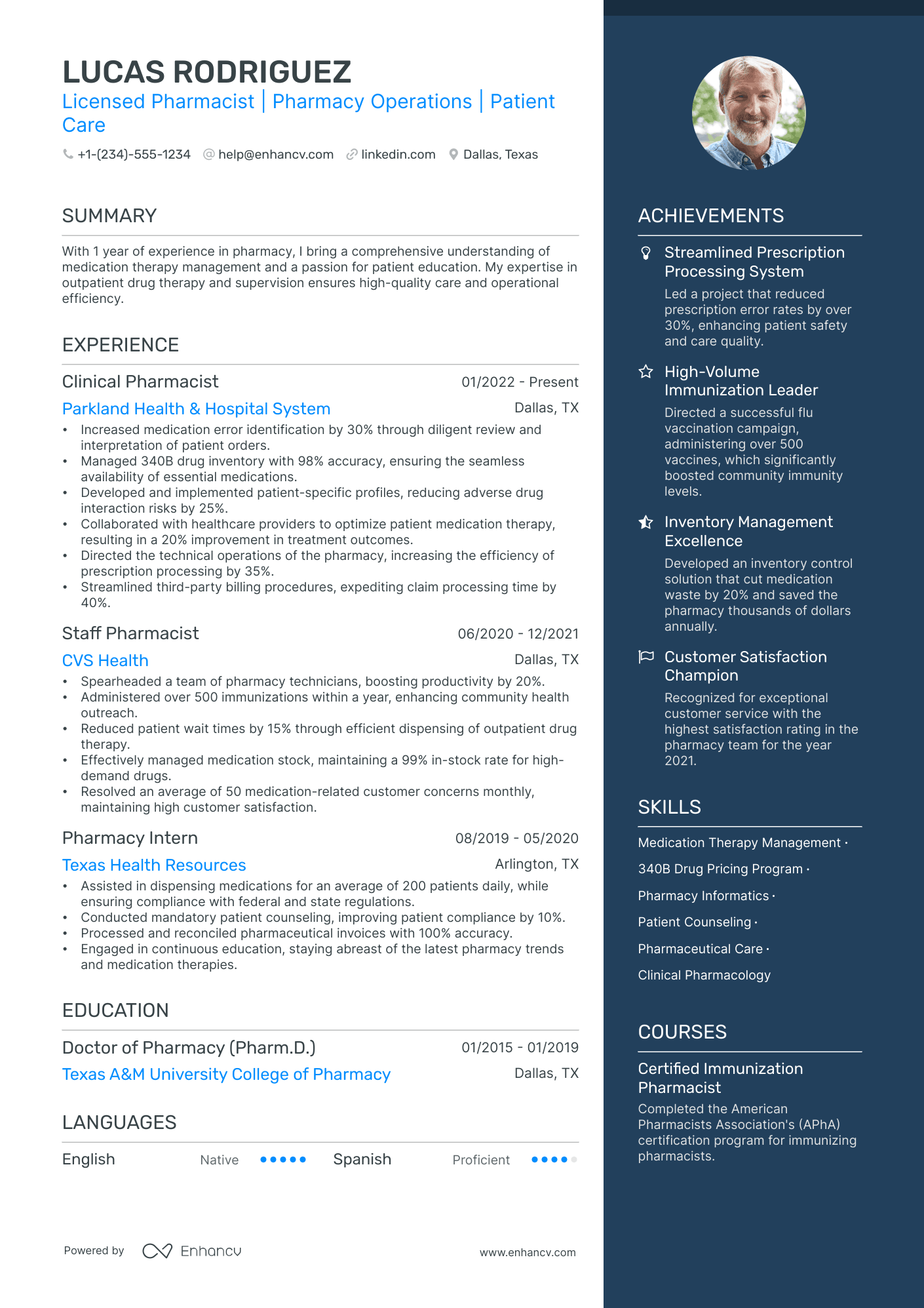 5 Community Pharmacist Resume Examples & Guide for 2024