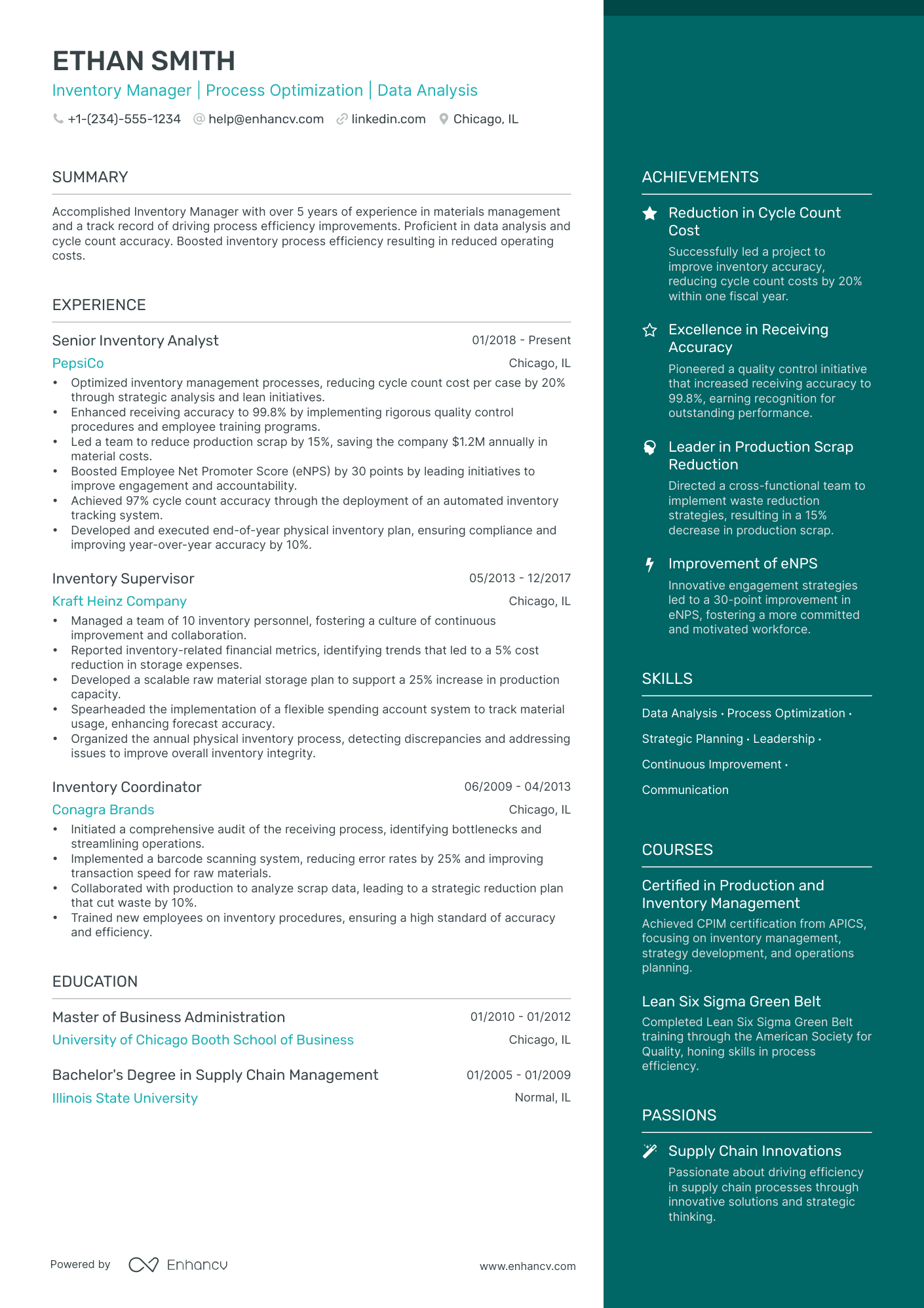 5 Inventory Manager Resume Examples & Guide for 2024