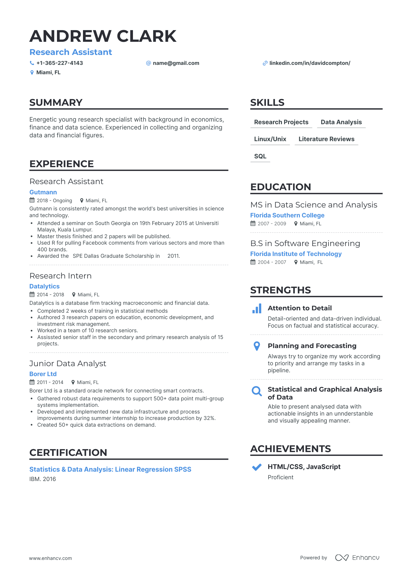 11 Research Assistant Resume Examples & Guide for 2023