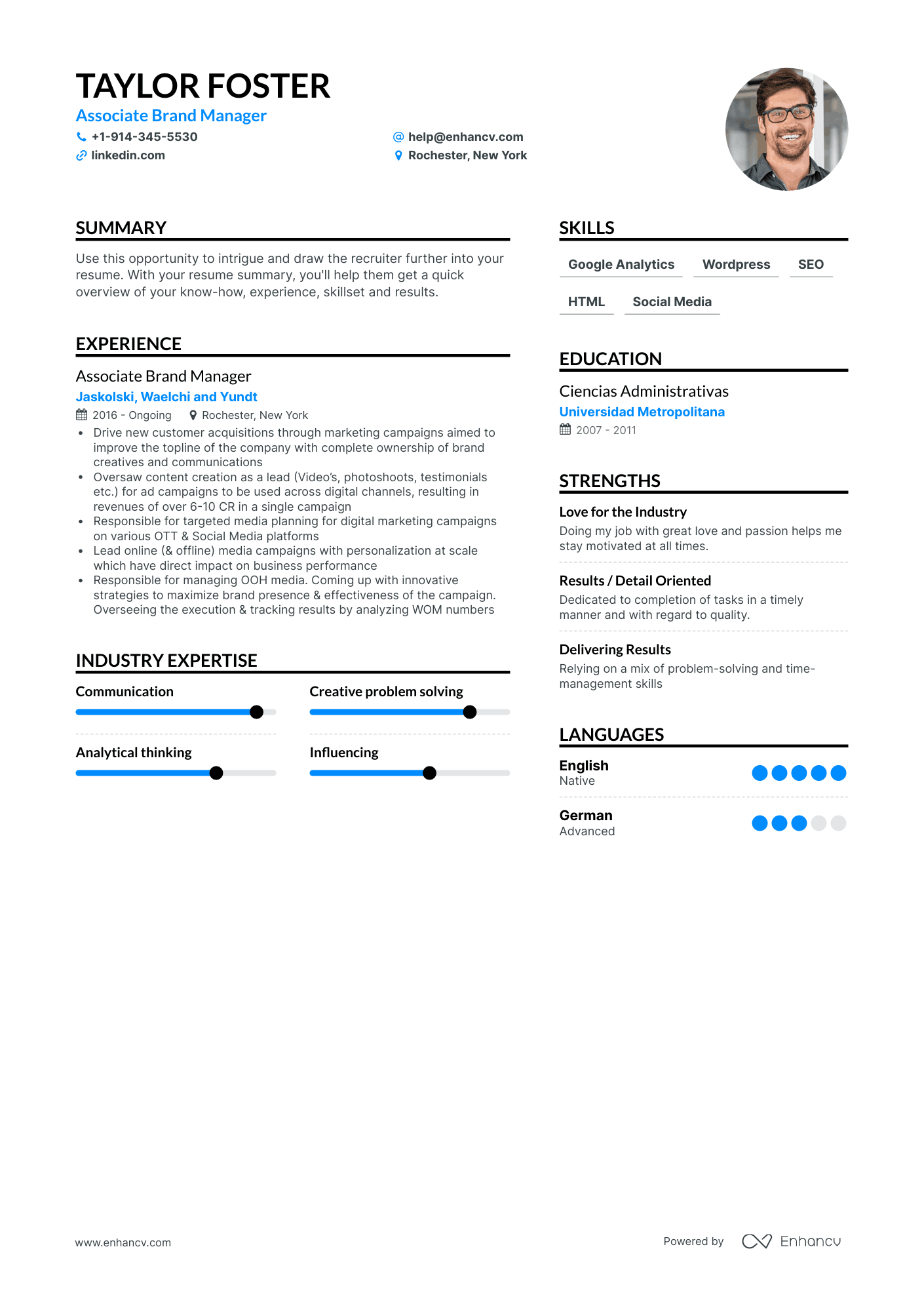 Associate Brand Manager Resume Examples & Guide For 2023 (layout 