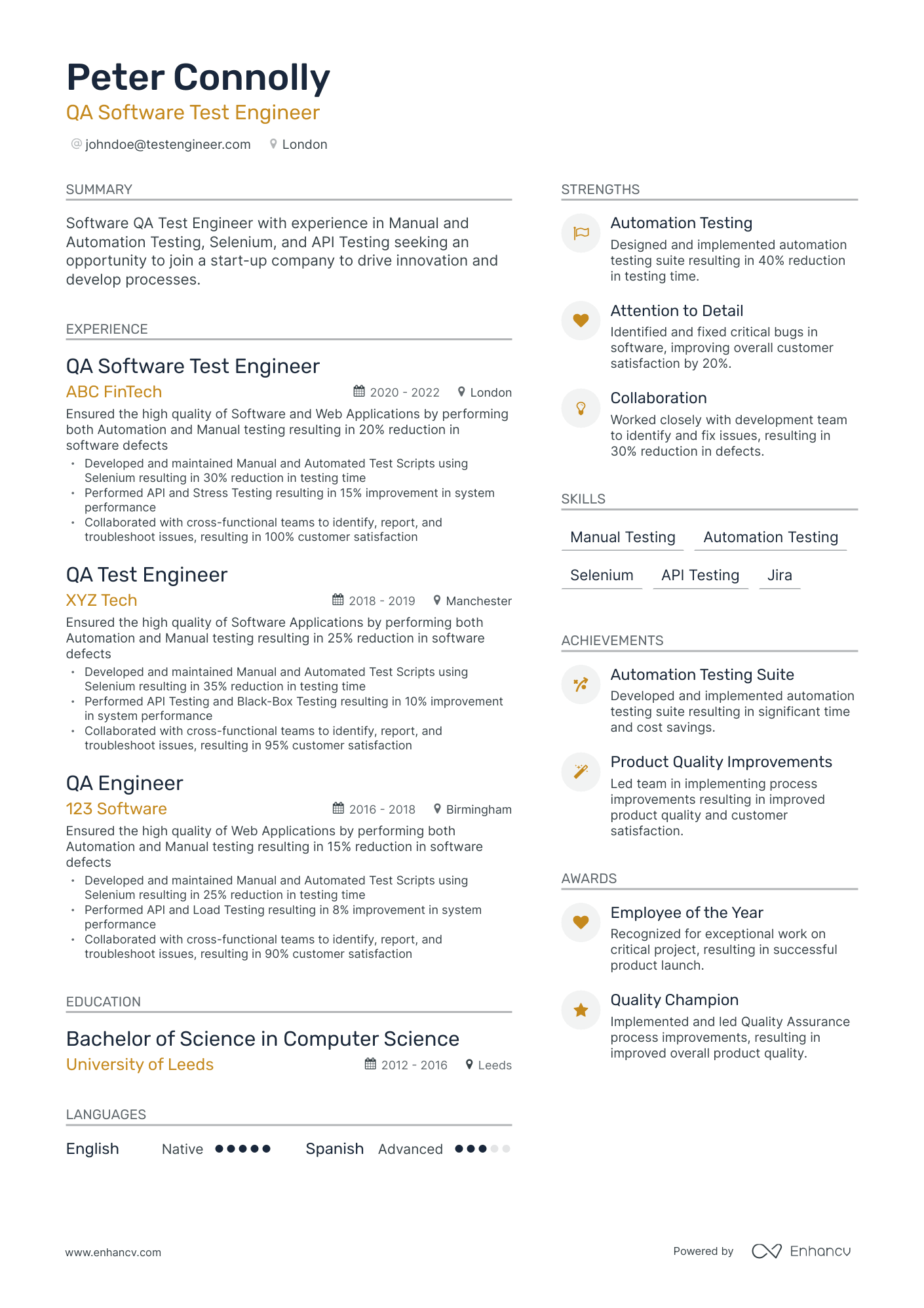 5 Software QA Engineer Resume Examples & Guide for 2024