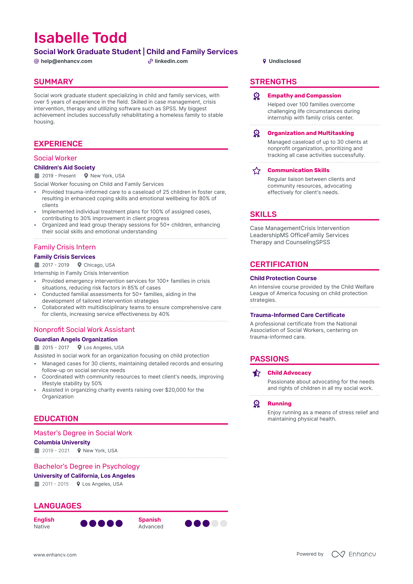 9 Social Worker Resume Examples & Guide for 2024