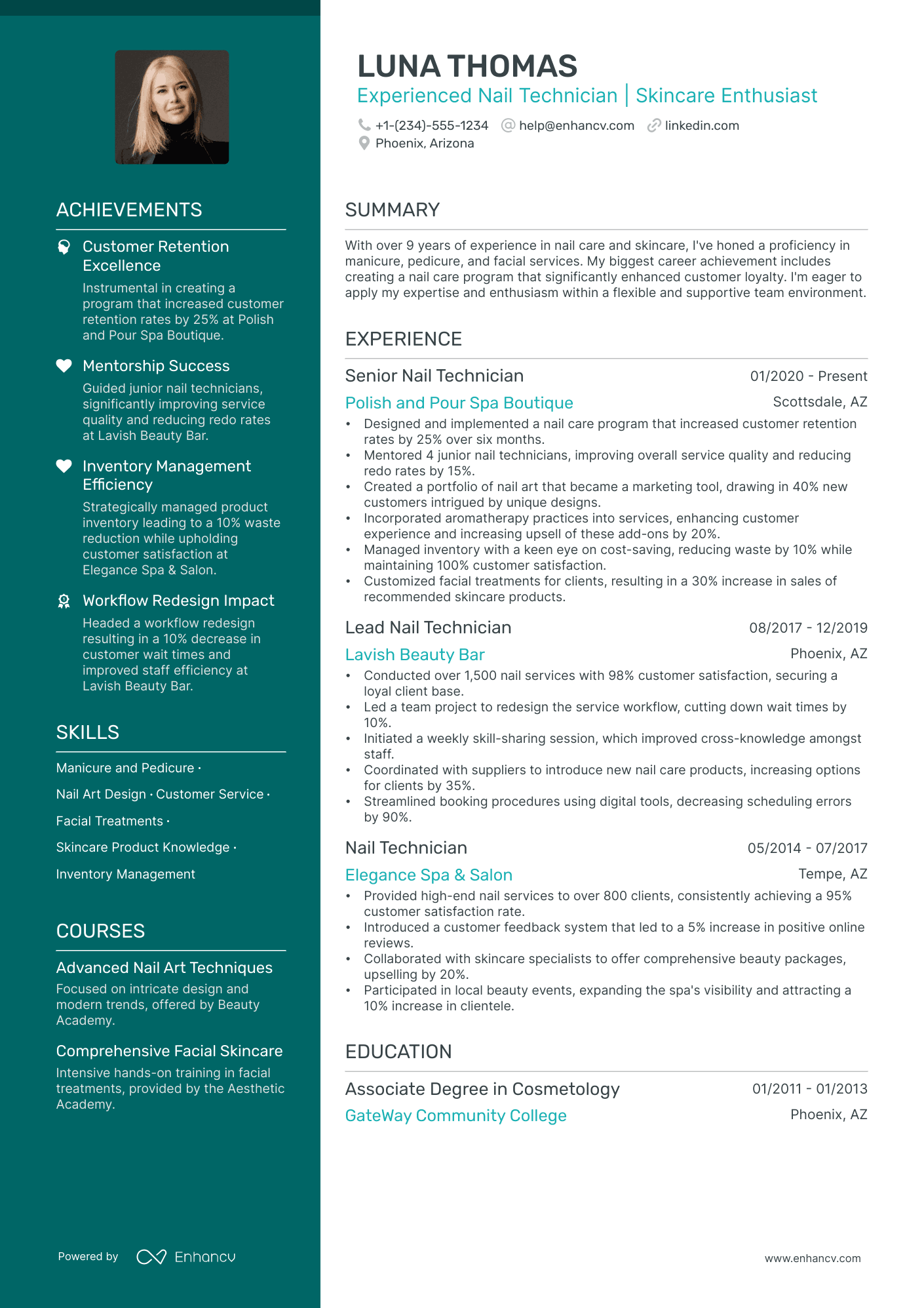 5 Cosmetologist Resume Examples & Guide for 2024