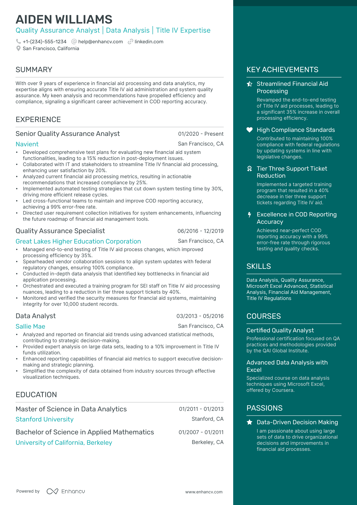 10 Quality Assurance Analyst Resume Examples & Guide for 2026